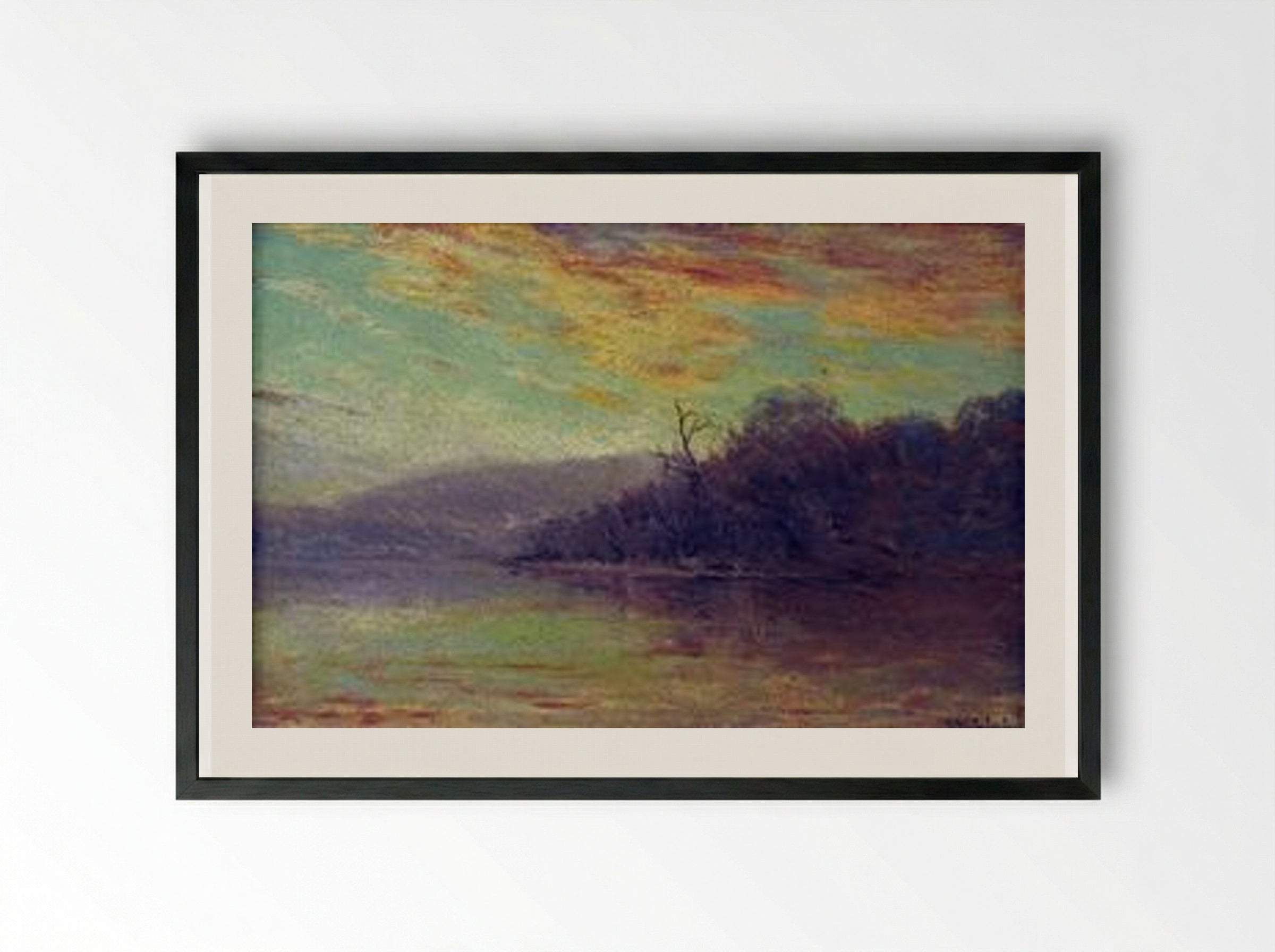 Autumn Sunset - Robert Julian Onderdonk - Framed Print Black