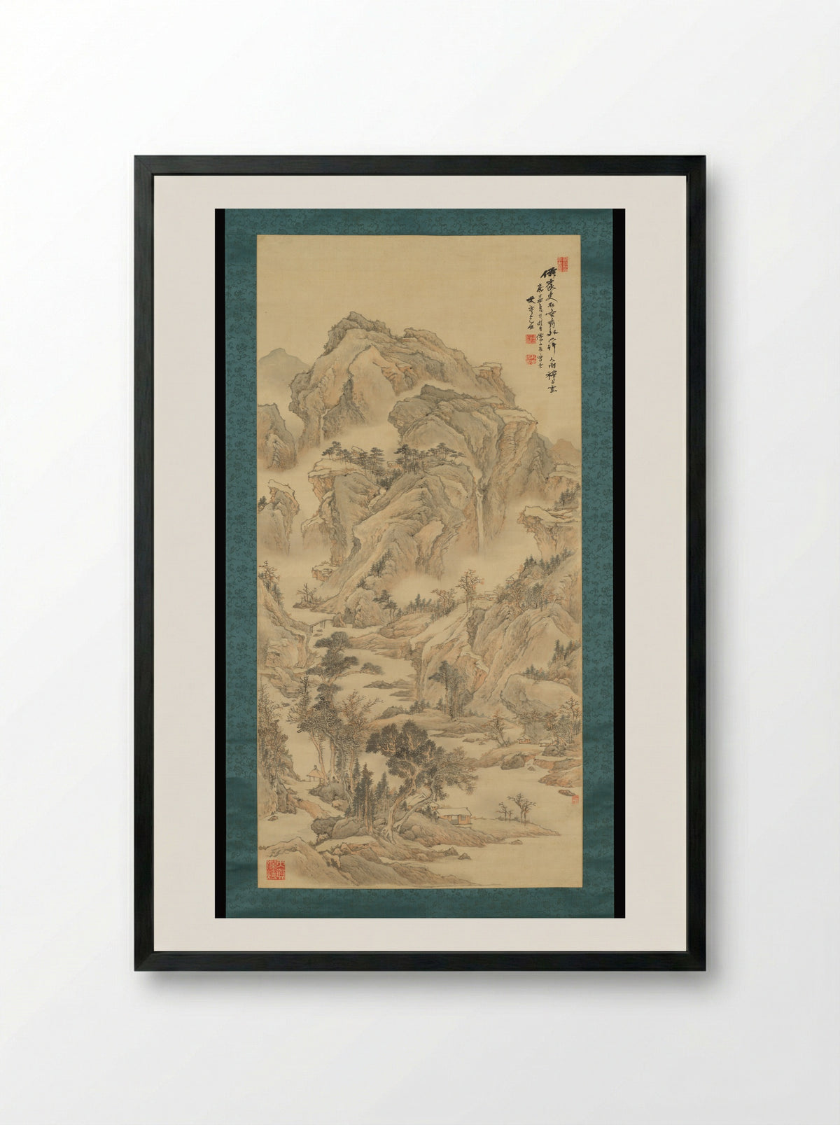 Autumn in Myriad Valleys - Kodama Katei - Framed Print Black
