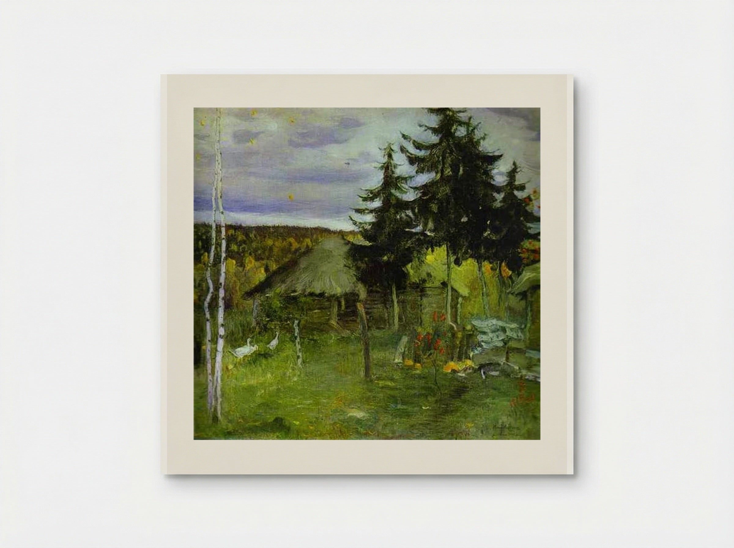 Autumn in a Village - Mikhail Nesterov - Poster