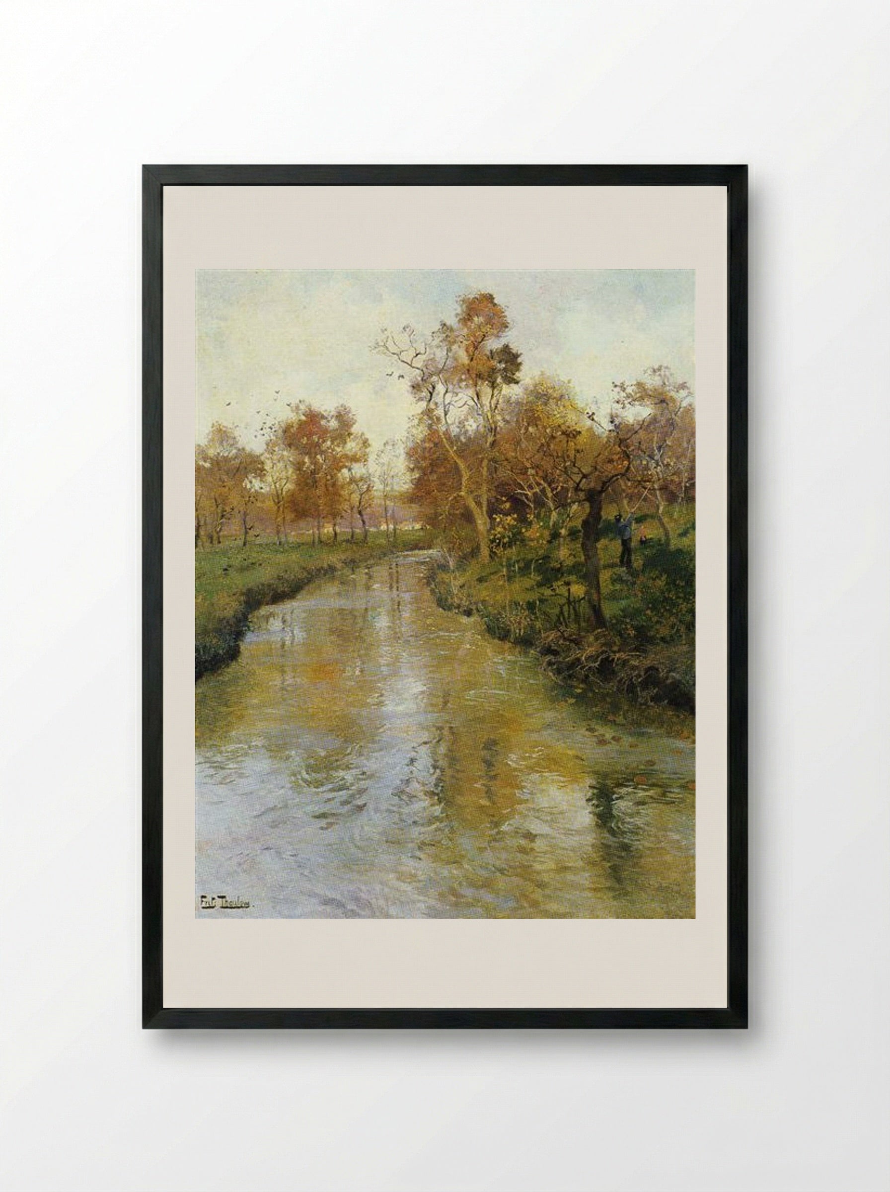 Autumn - Frits Thaulow - Framed Print Black