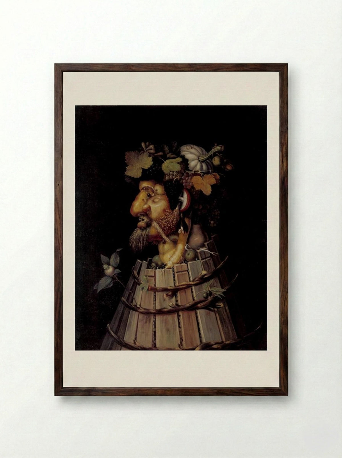 Autumn - Giuseppe Arcimboldo - Framed Print Dark Wood