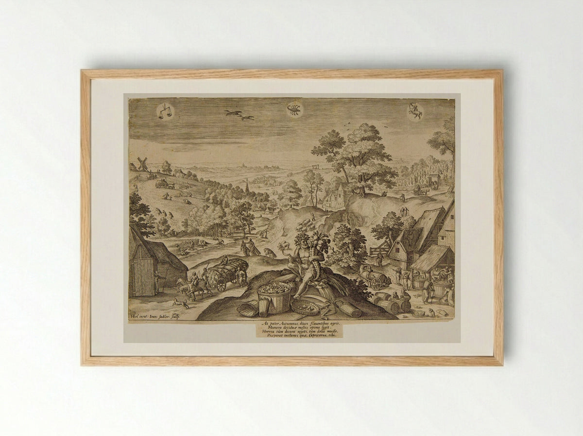 Autumn - Johann Sadeler I - Framed Print Wood