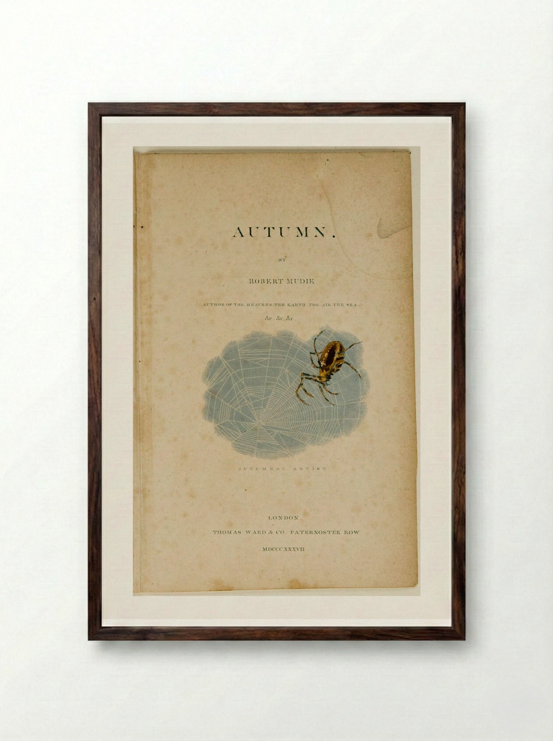 Autumnal Artist - George Baxter - Framed Print Dark Wood