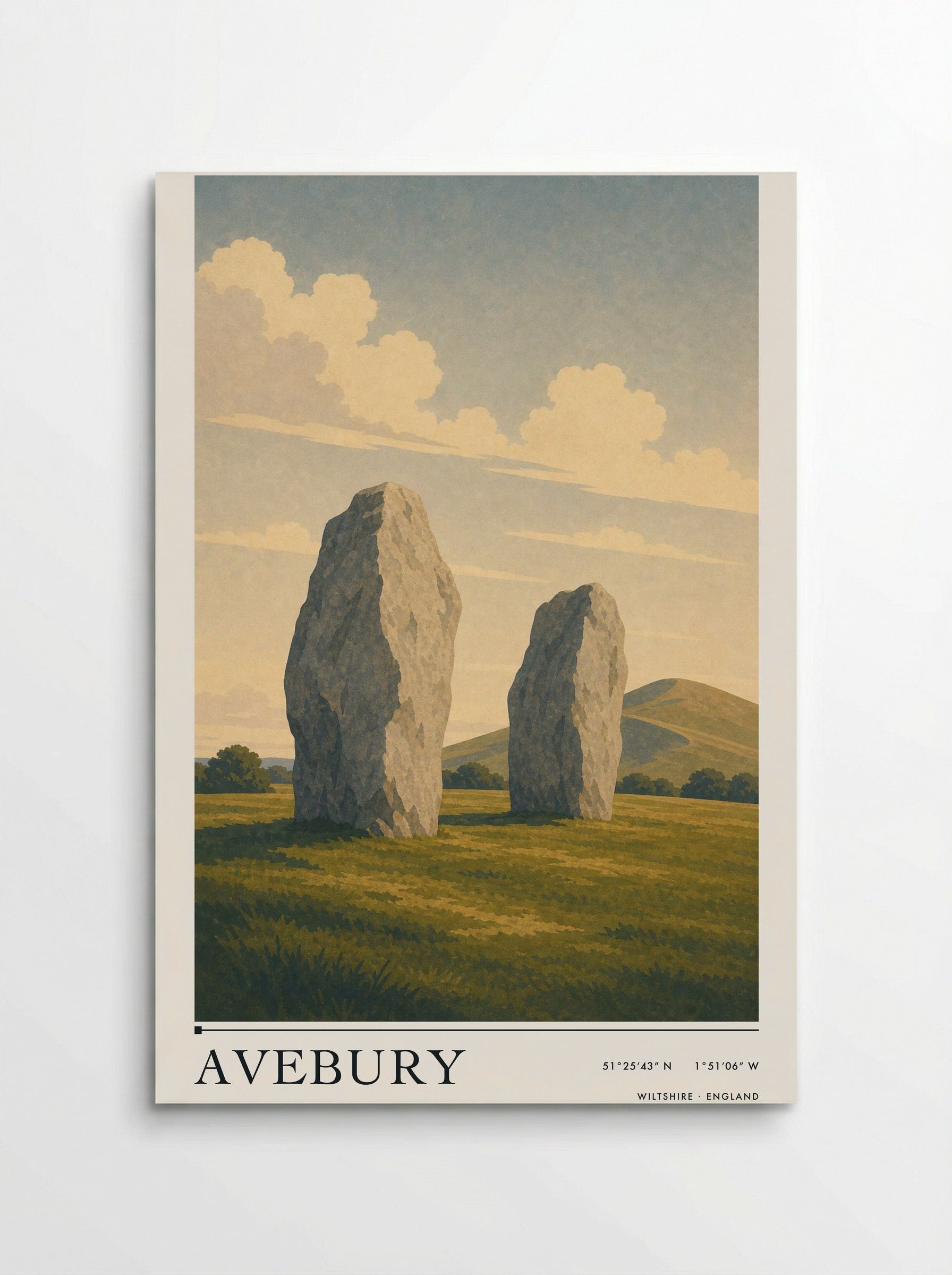 Avebury Wiltshire England Travel Poster - Poster
