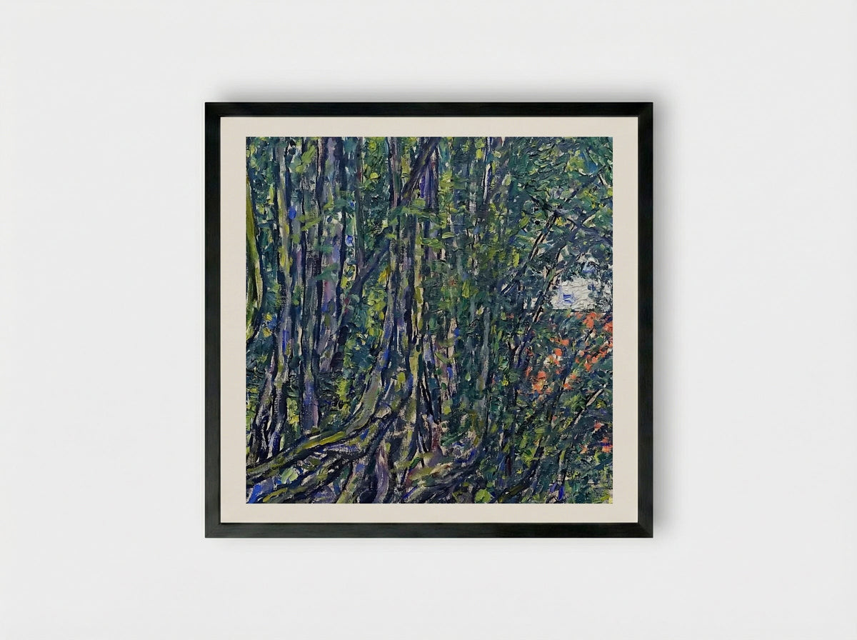 Avenue at Schloss Kammer - Gustav Klimt - Framed Print Black