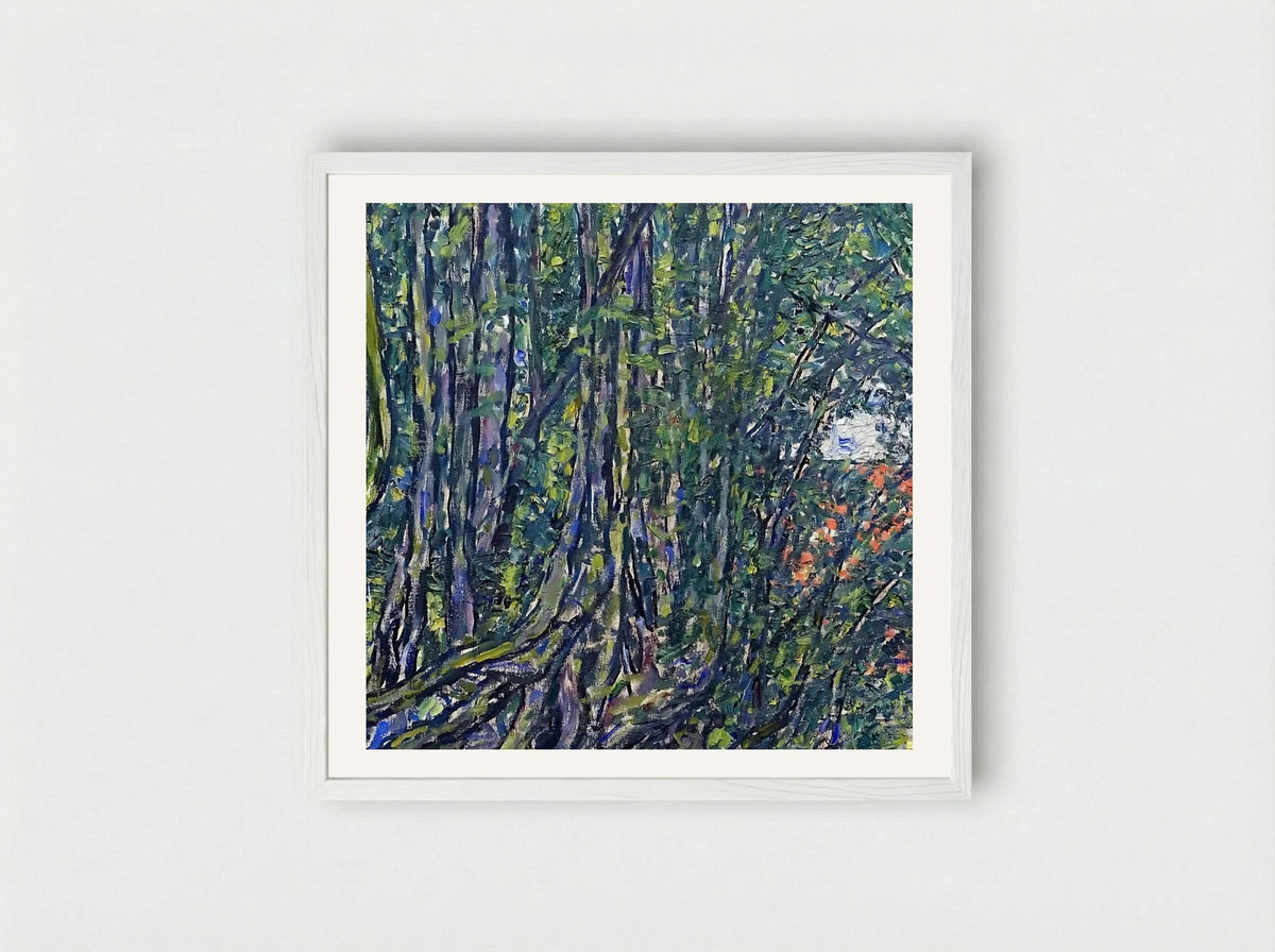 Avenue at Schloss Kammer - Gustav Klimt - Framed Print White