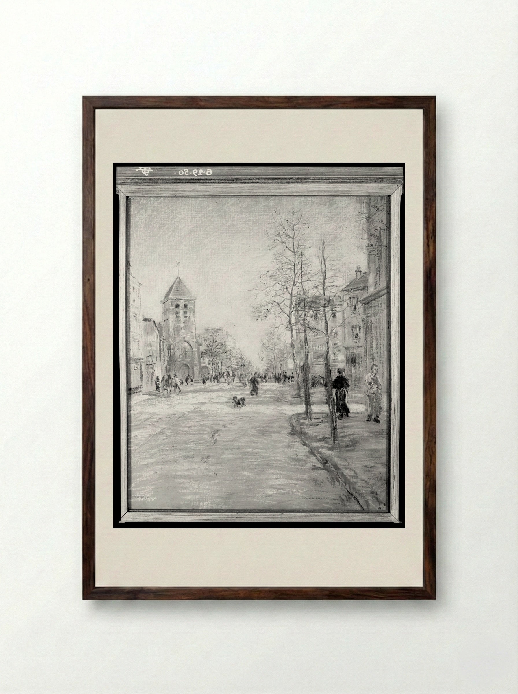 Avenue d'Orléans - Jean-François Raffaëlli - Framed Print Dark Wood
