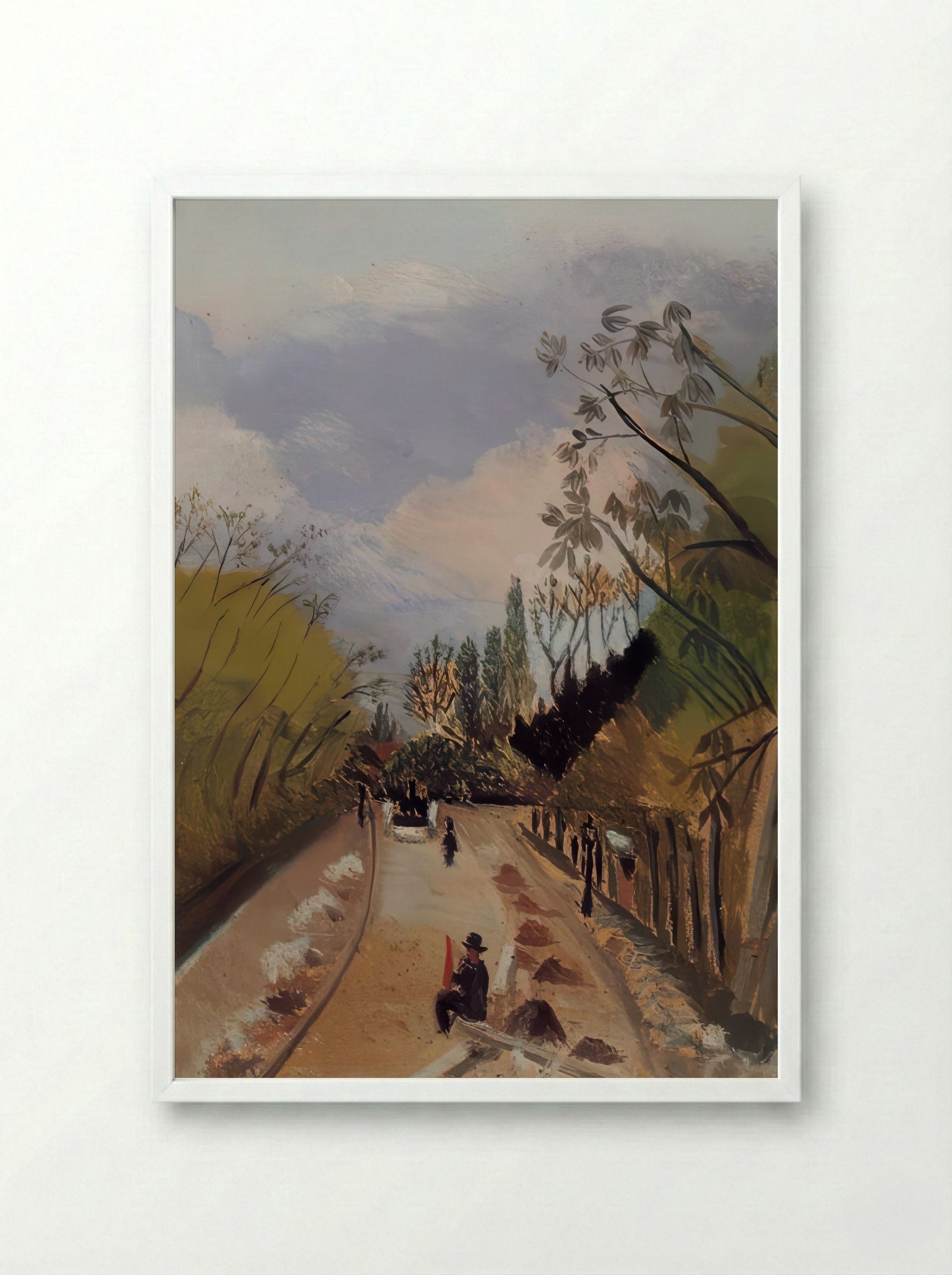 Avenue de l'Observatoire by Henri Rousseau – Paris Street Scene Art Print - Framed Print White