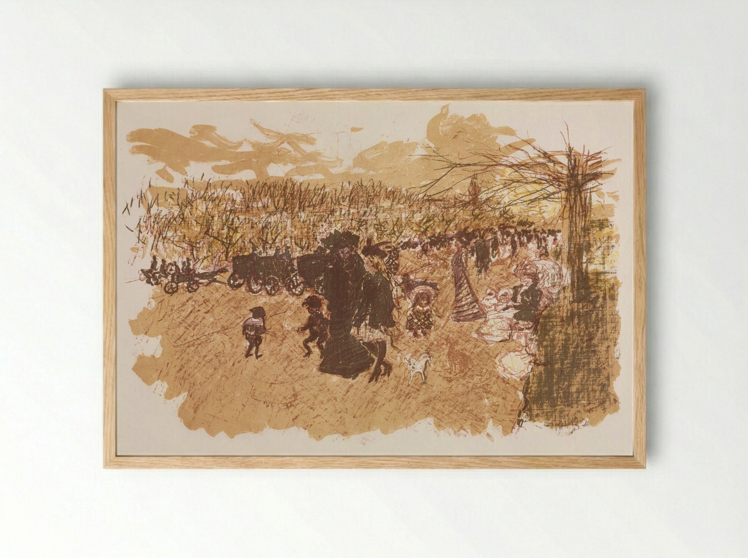 Avenue du Bois de Boulogne - Pierre Bonnard - Framed Print Wood