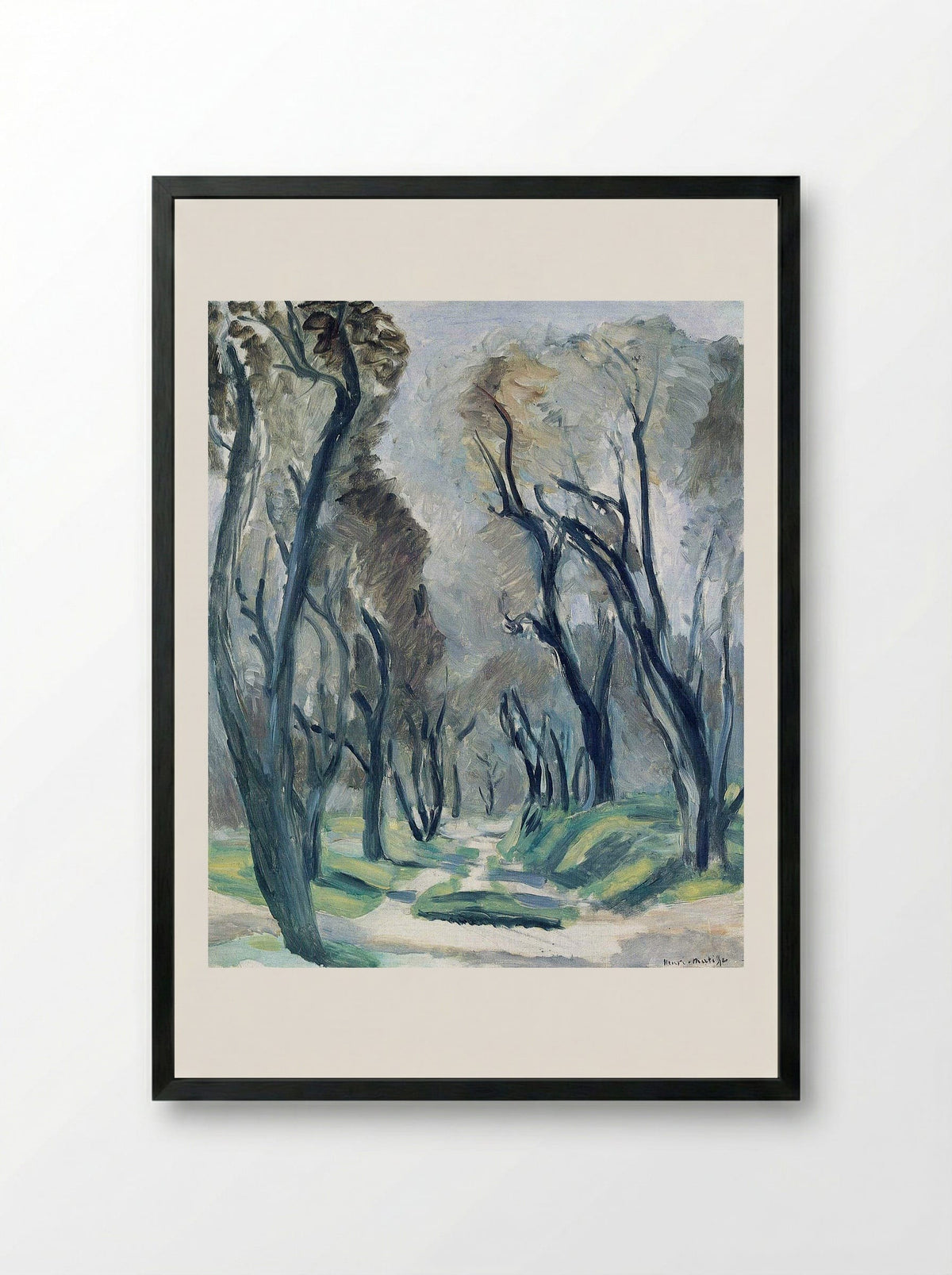 Avenue of Olive Trees - Henri Matisse - Framed Print Black