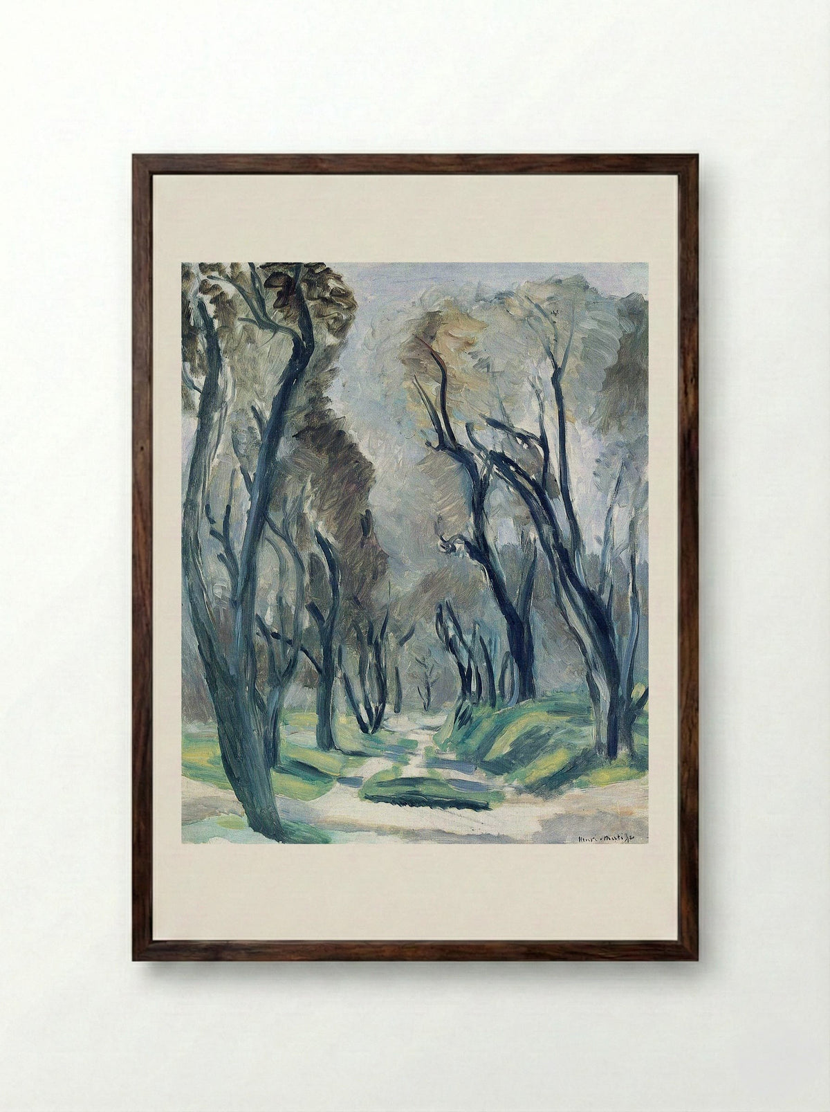 Avenue of Olive Trees - Henri Matisse - Framed Print Dark Wood