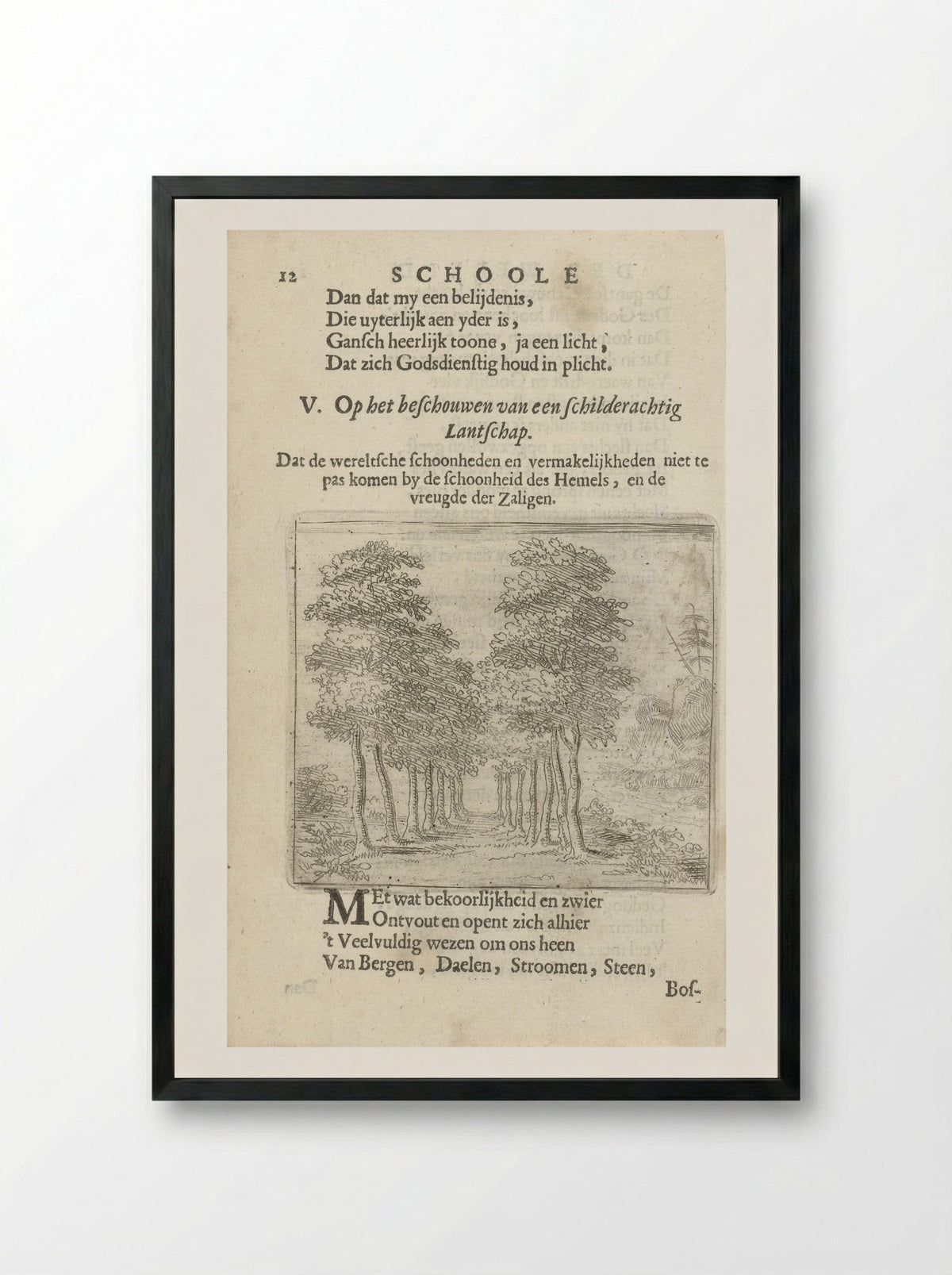Avenue of Trees - Arnold Houbraken - Framed Print Black