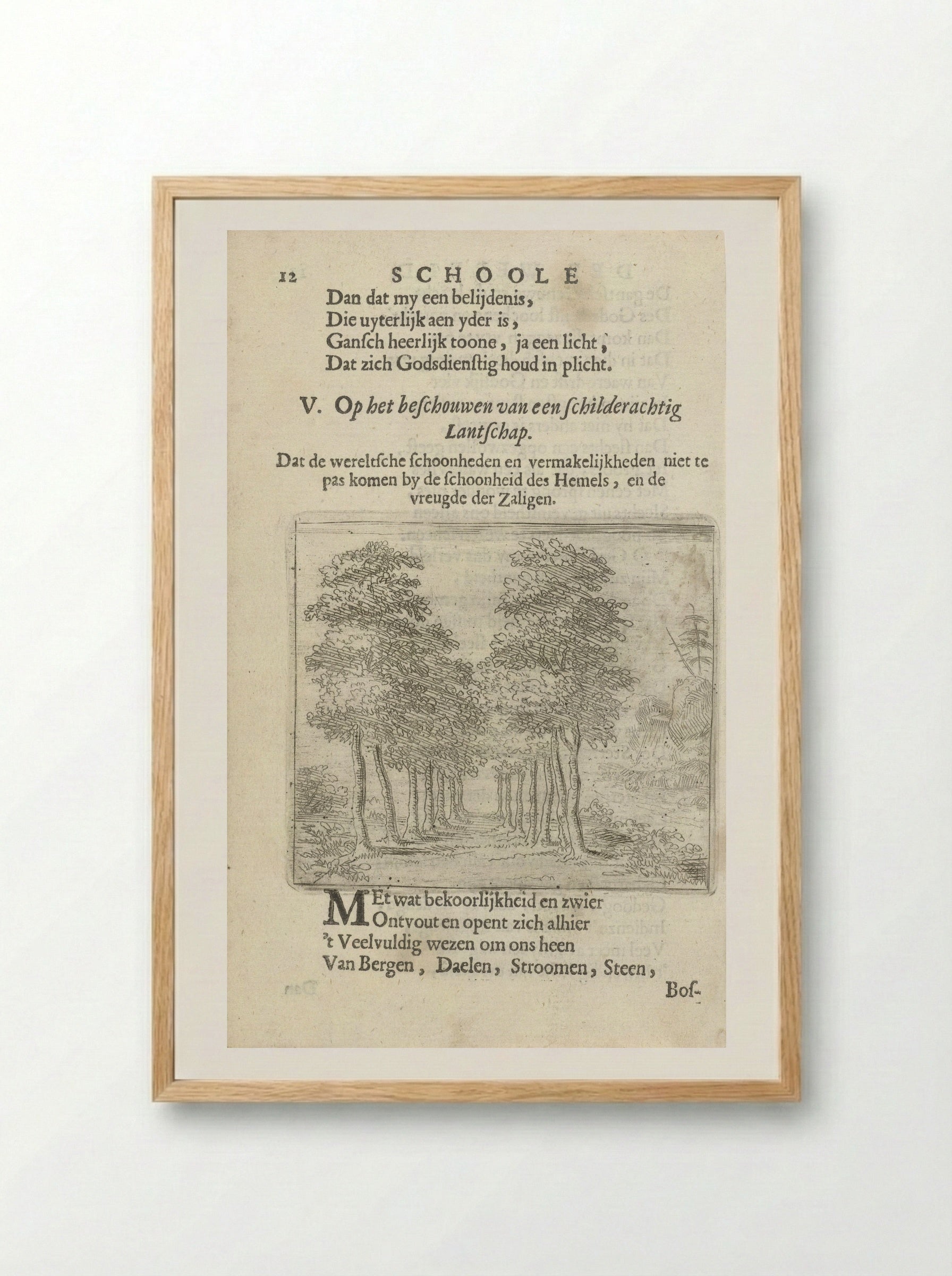 Avenue of Trees - Arnold Houbraken - Framed Print Wood
