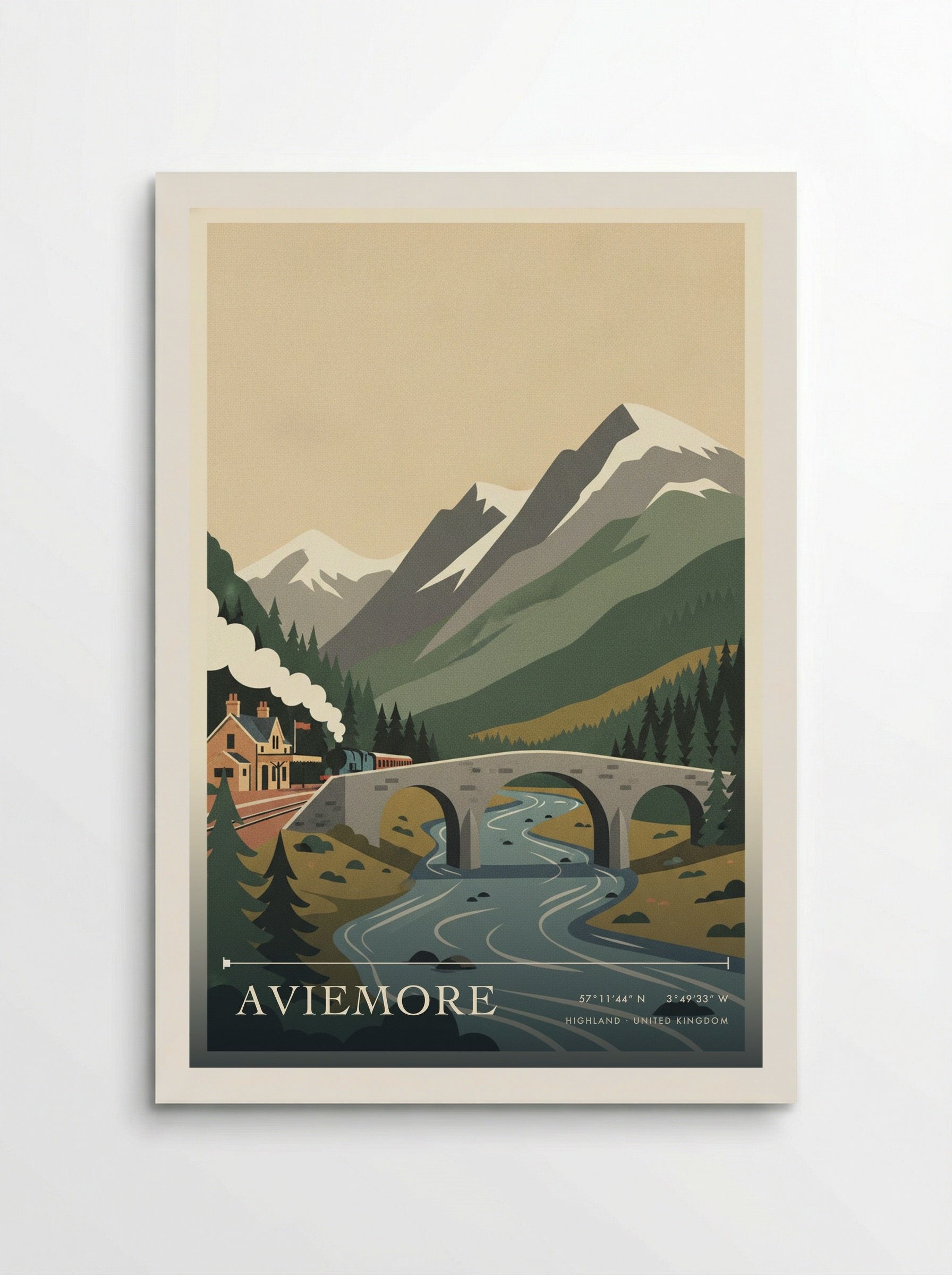 Aviemore Highland United Kingdom Travel Poster - Poster