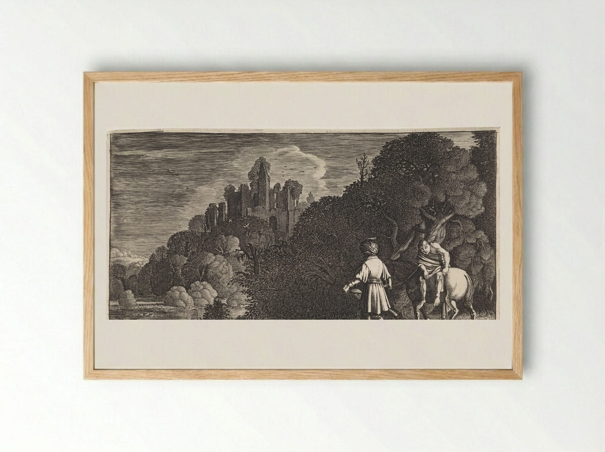 Avond (Evening) - Jan van de Velde (II) - Framed Print Wood