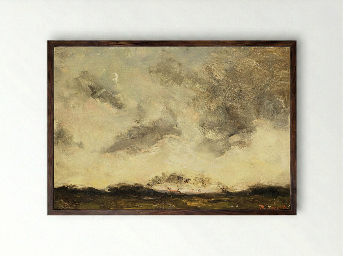 Avondzon (Evening Sun) - Rudolf Jurriaan Stephanus Haak - Framed Print Dark Wood