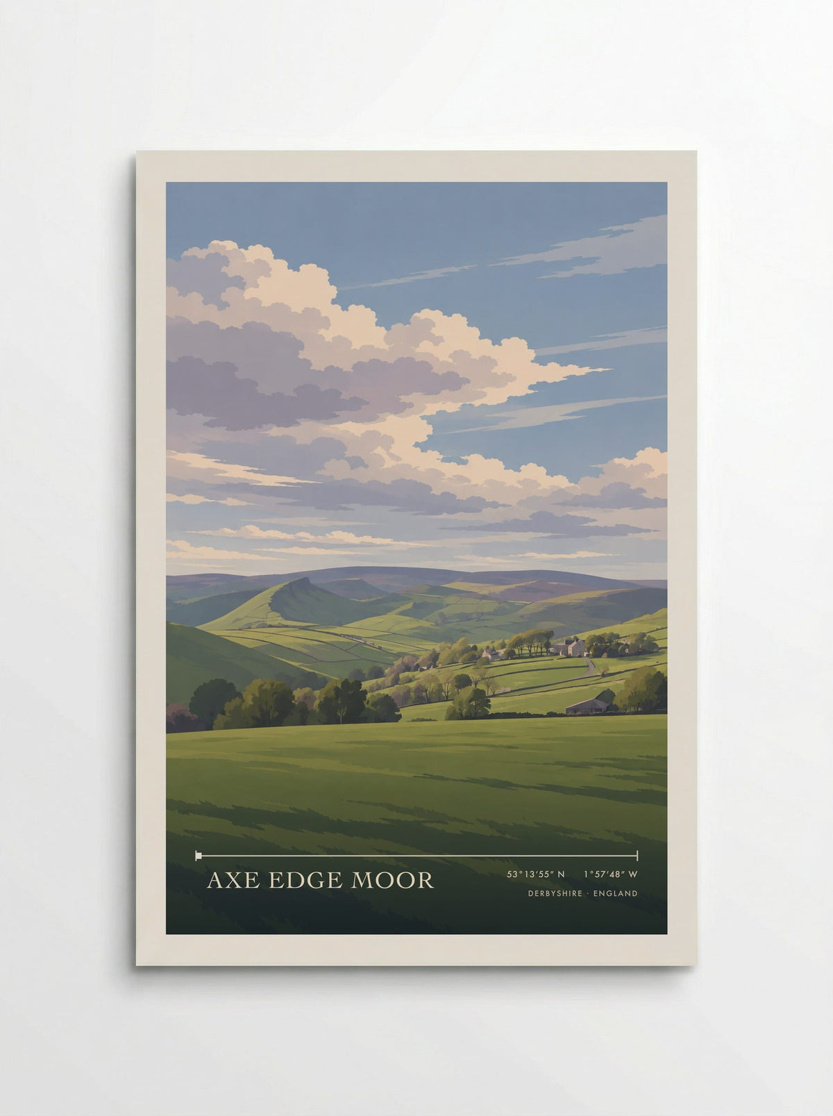 Axe Edge Moor, Derbyshire | Travel Poster - Poster
