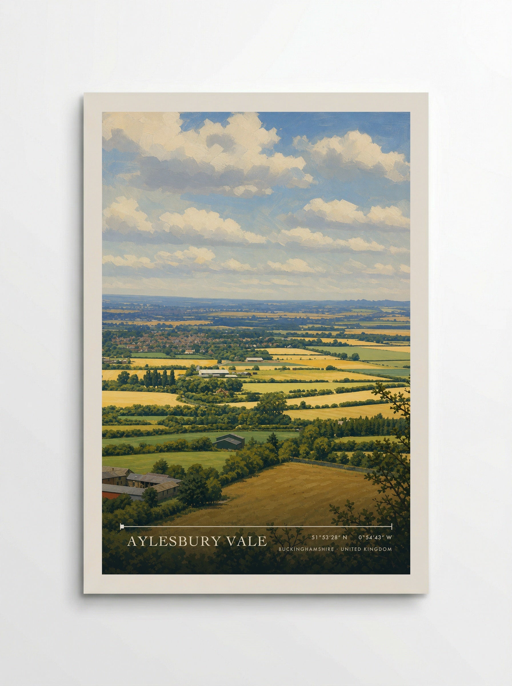 Aylesbury Vale Buckinghamshire United Kingdom Travel Poster - Poster