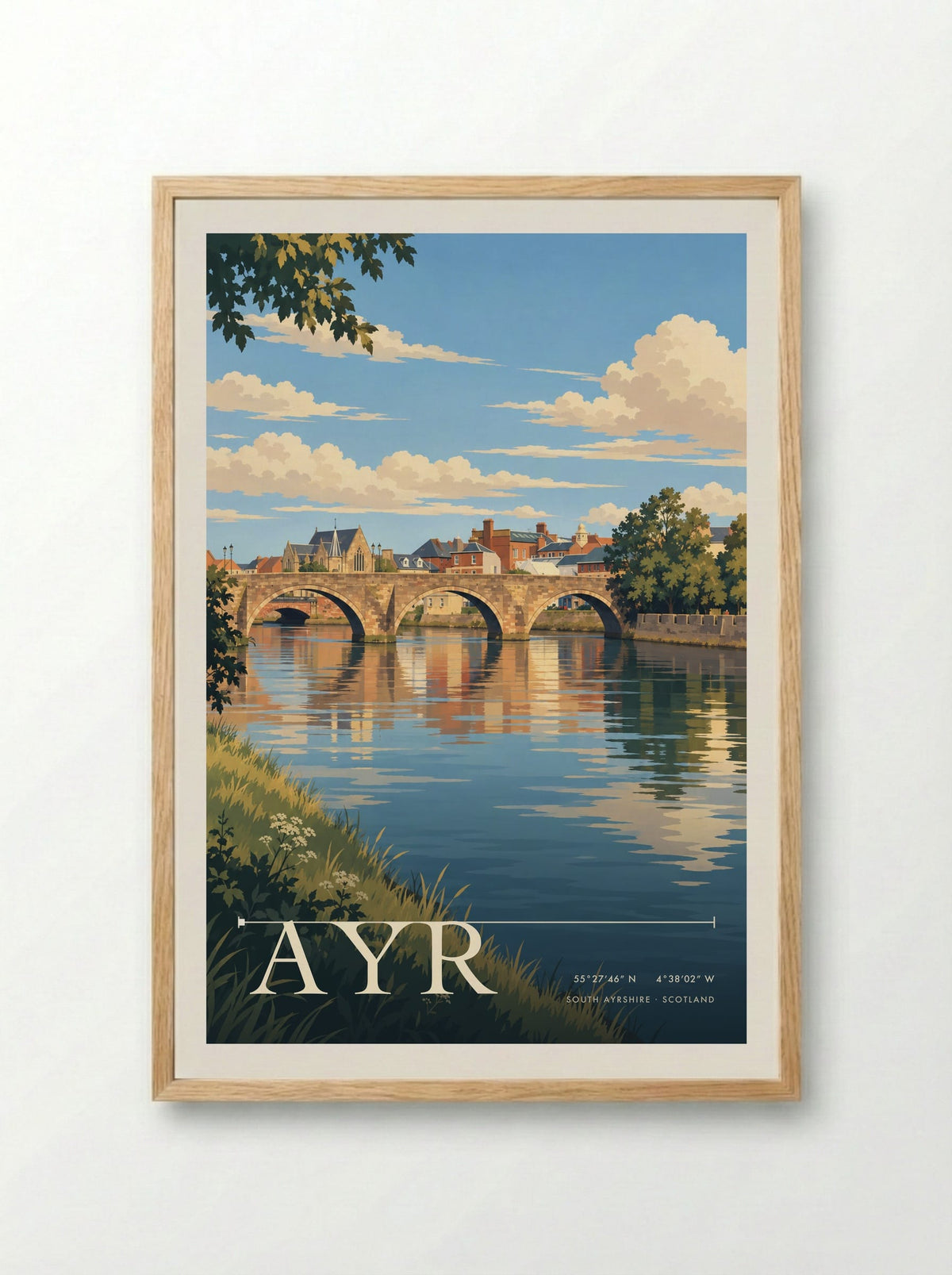Ayr, South Ayrshire | Travel Poster - Framed Print Wood