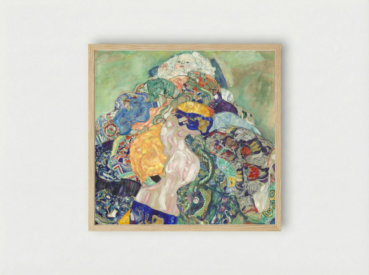 Baby (Cradle) - Gustav Klimt - Framed Print Wood