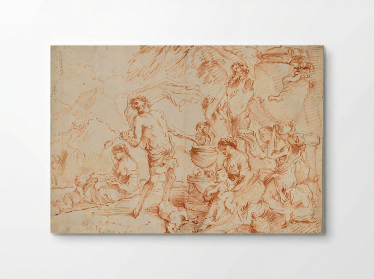 Bacchanal Before a Herm - Giovanni Benedetto Castiglione - Poster