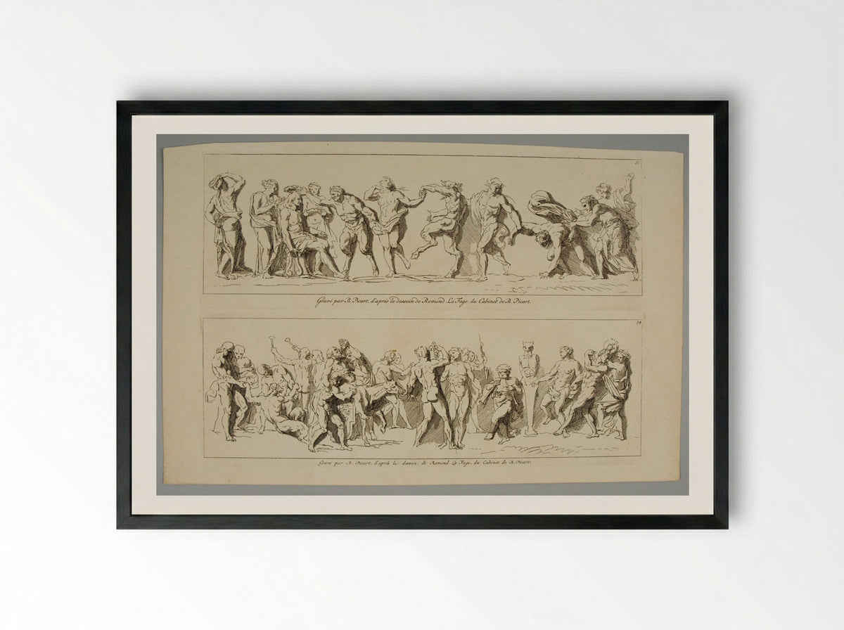 Bacchanal - Bernard Picart - Framed Print Black