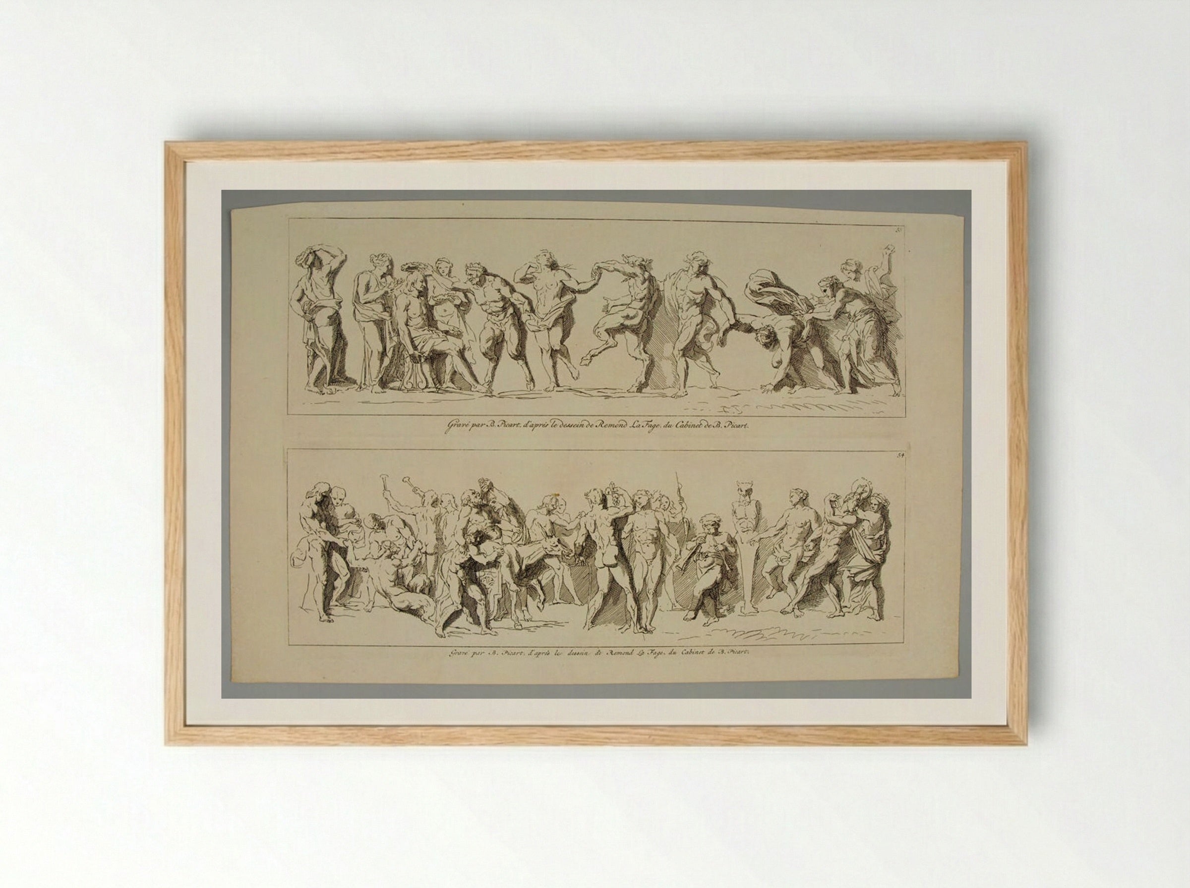 Bacchanal - Bernard Picart - Framed Print Wood