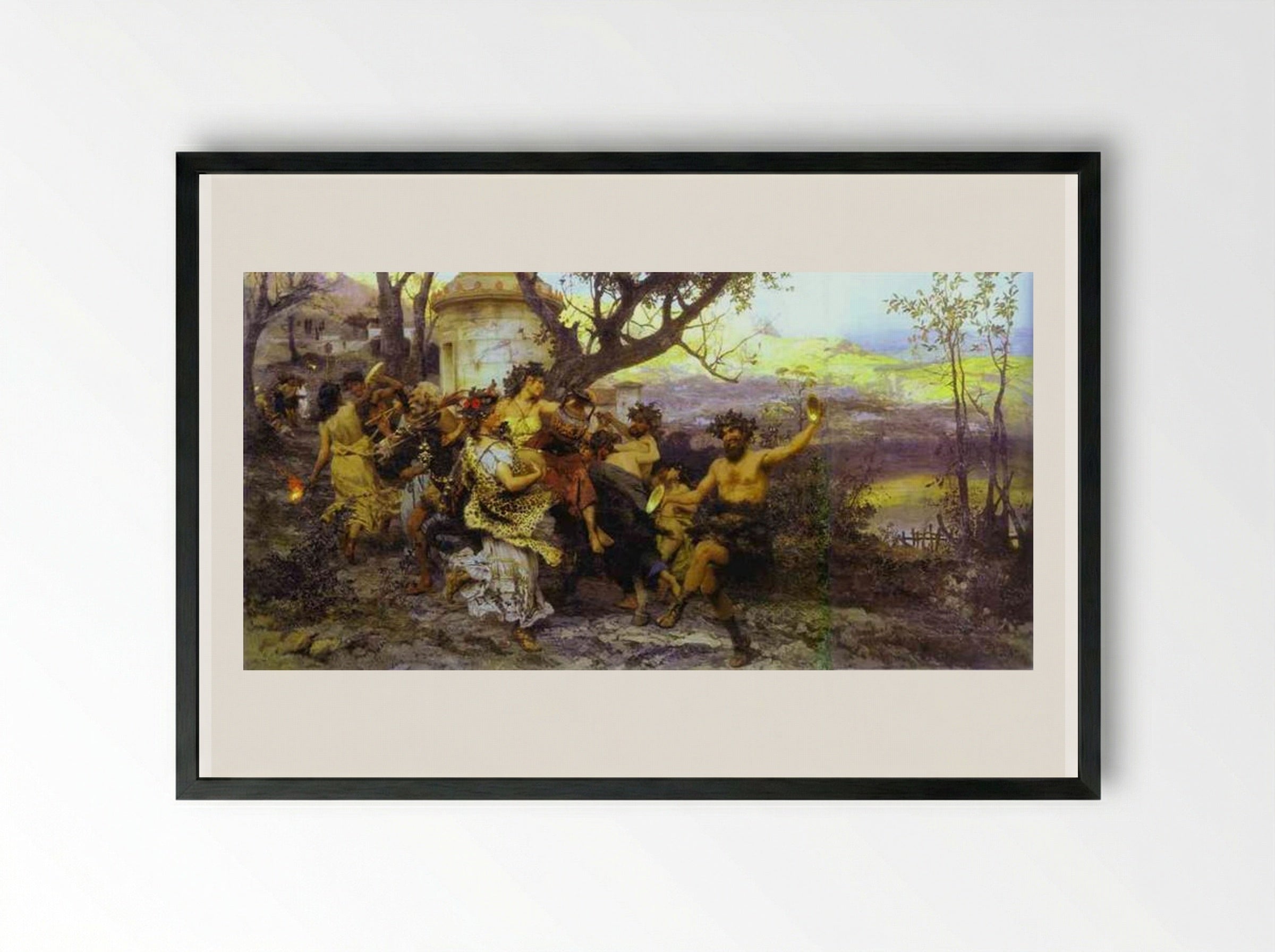 Bacchanalia - Henryk Siemiradzki - Framed Print Black