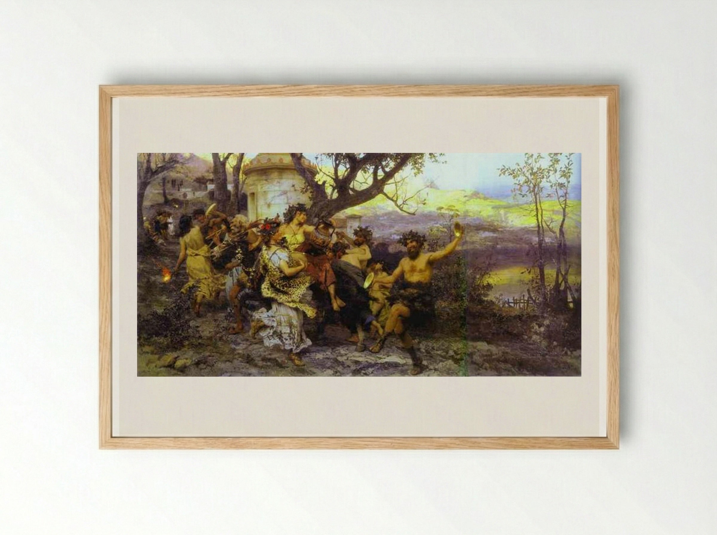 Bacchanalia - Henryk Siemiradzki - Framed Print Wood