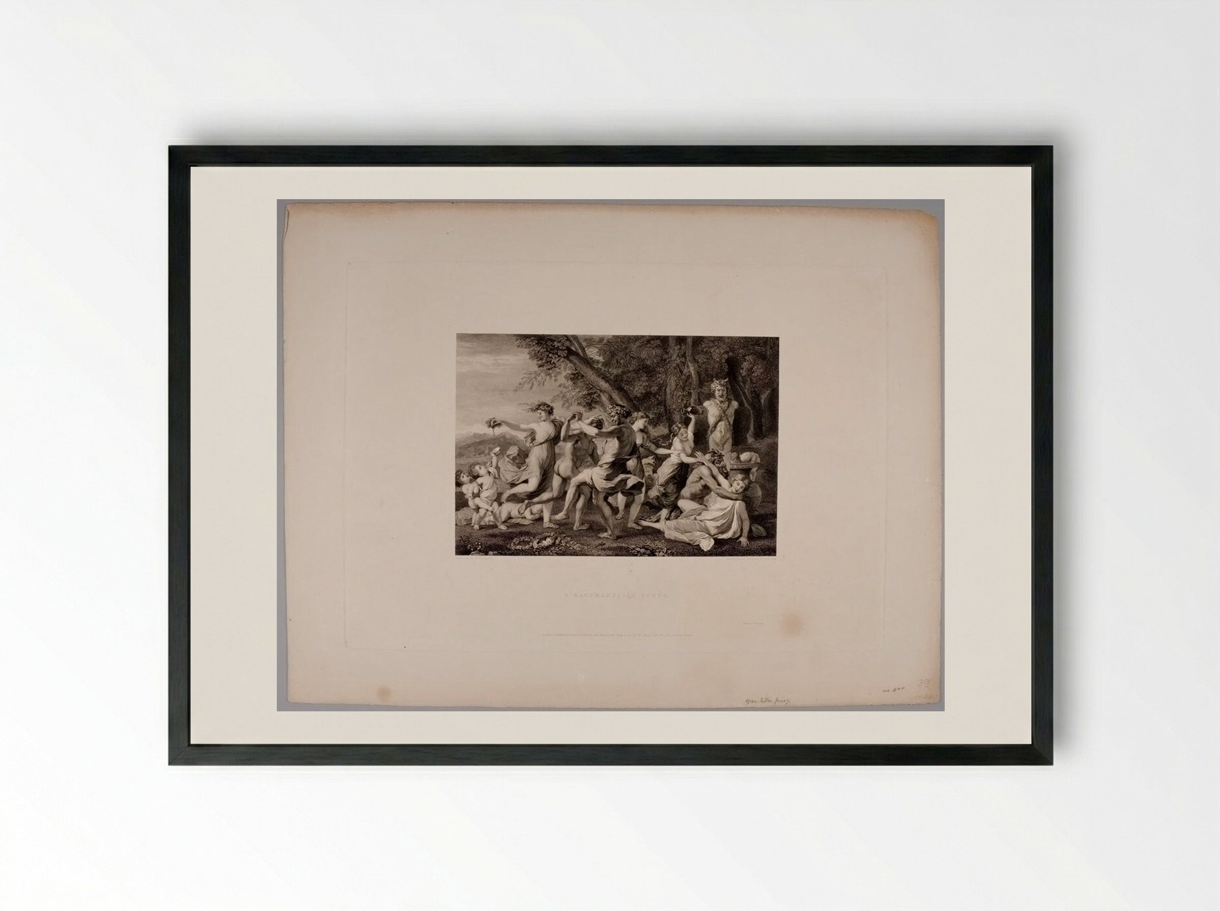 Bacchanalian Scene - George Thomas Doo - Framed Print Black