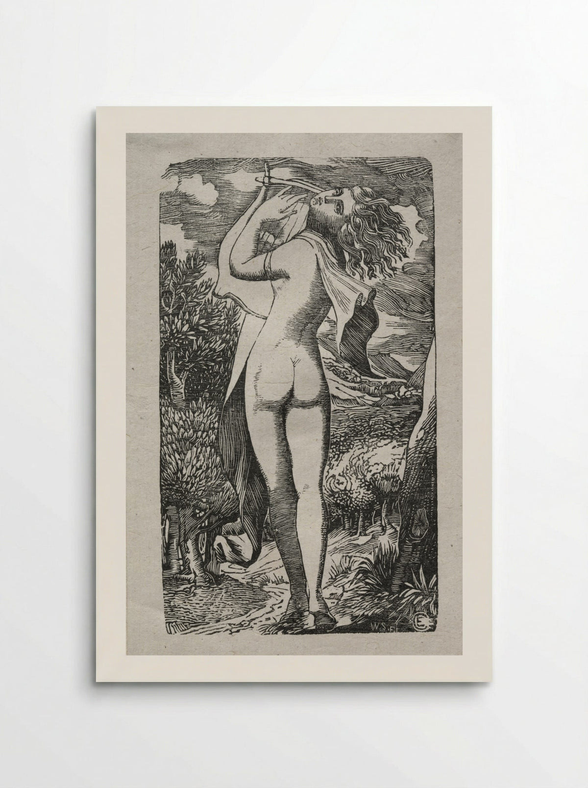 Bacchante or The Player on The Lyre - Edward Calvert - Poster
