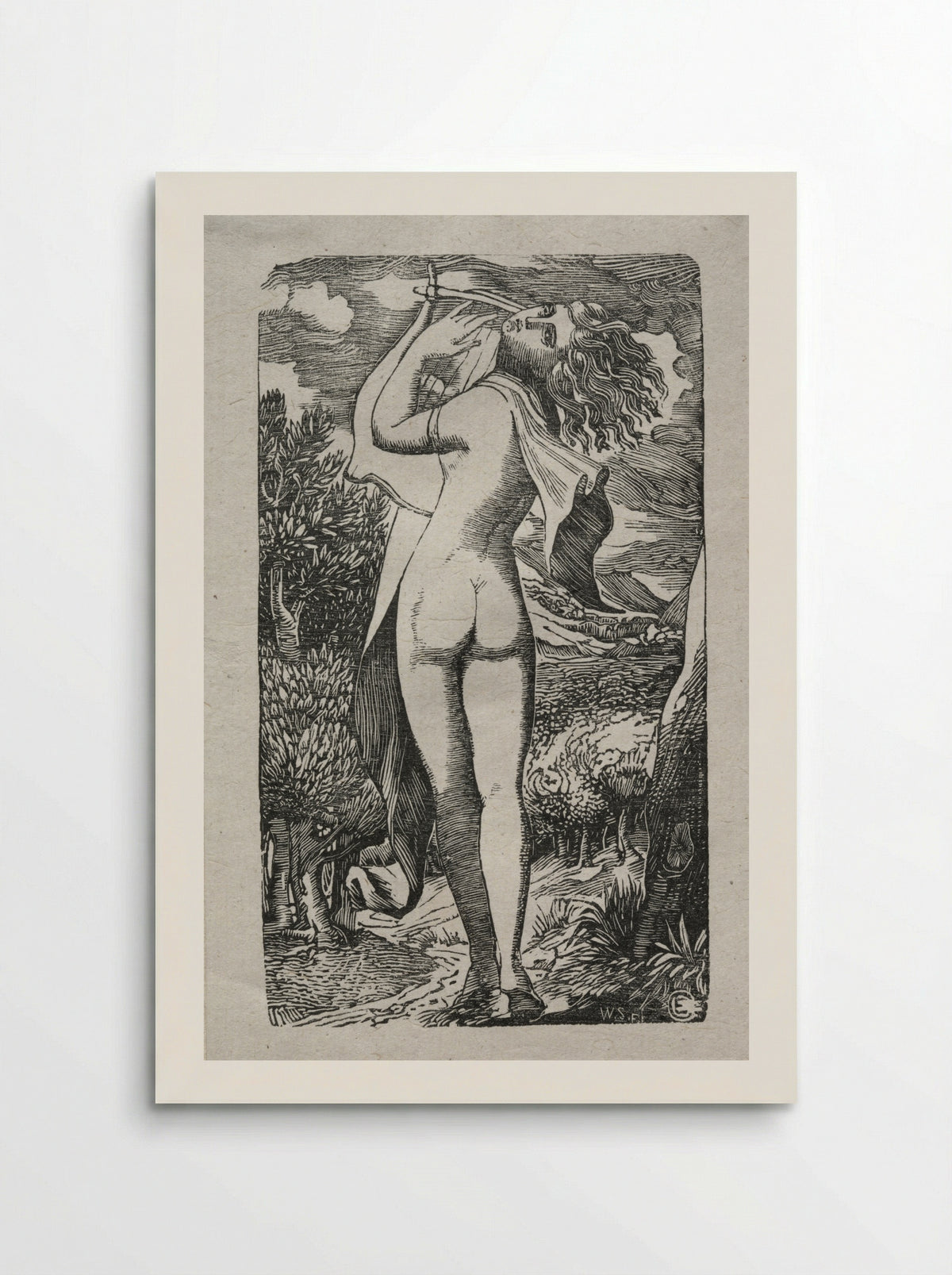 Bacchante or The Player on The Lyre - Edward Calvert - Poster