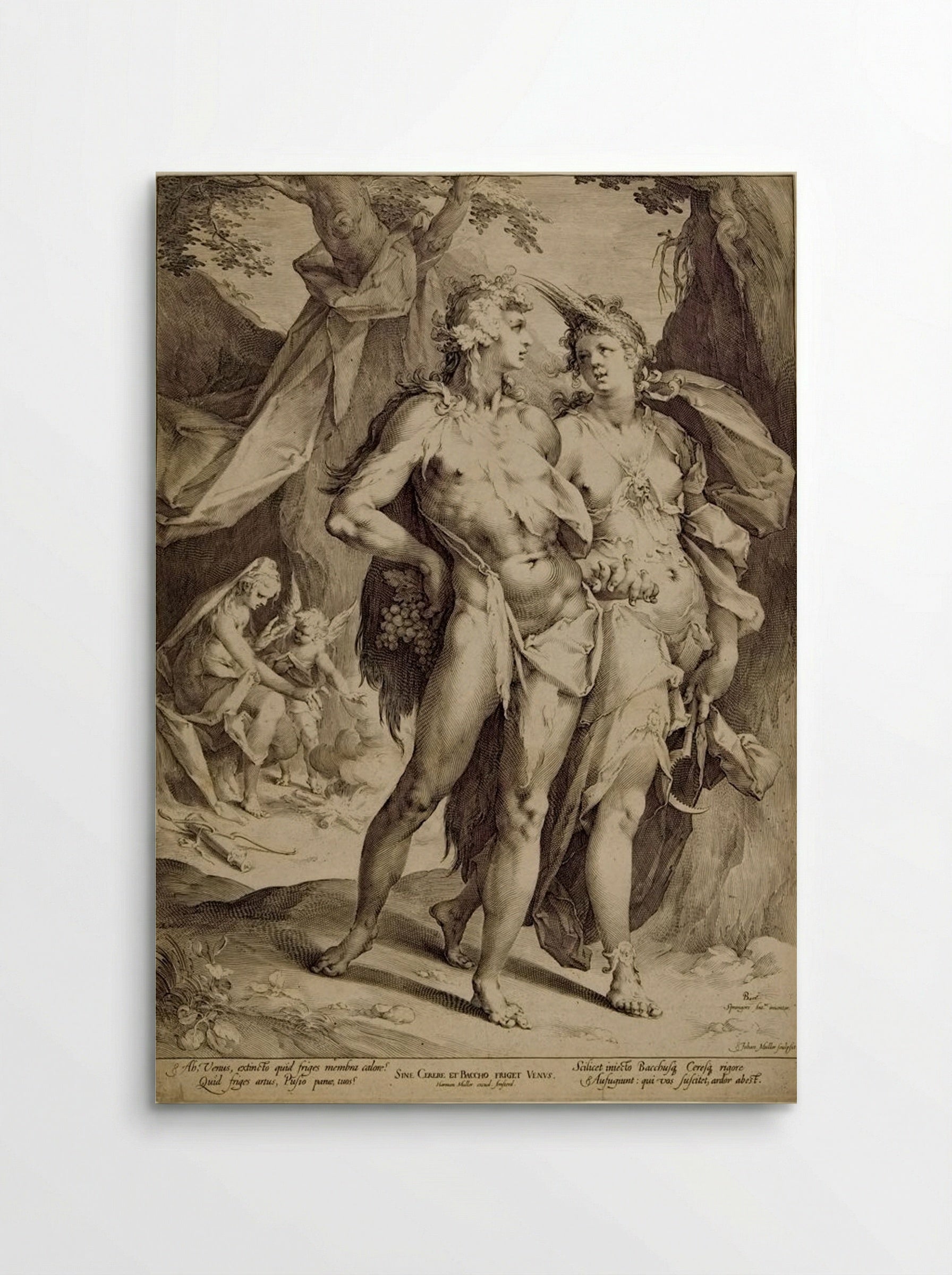 Bacchus, Ceres, and Venus - Jan Harmensz. Muller - Poster