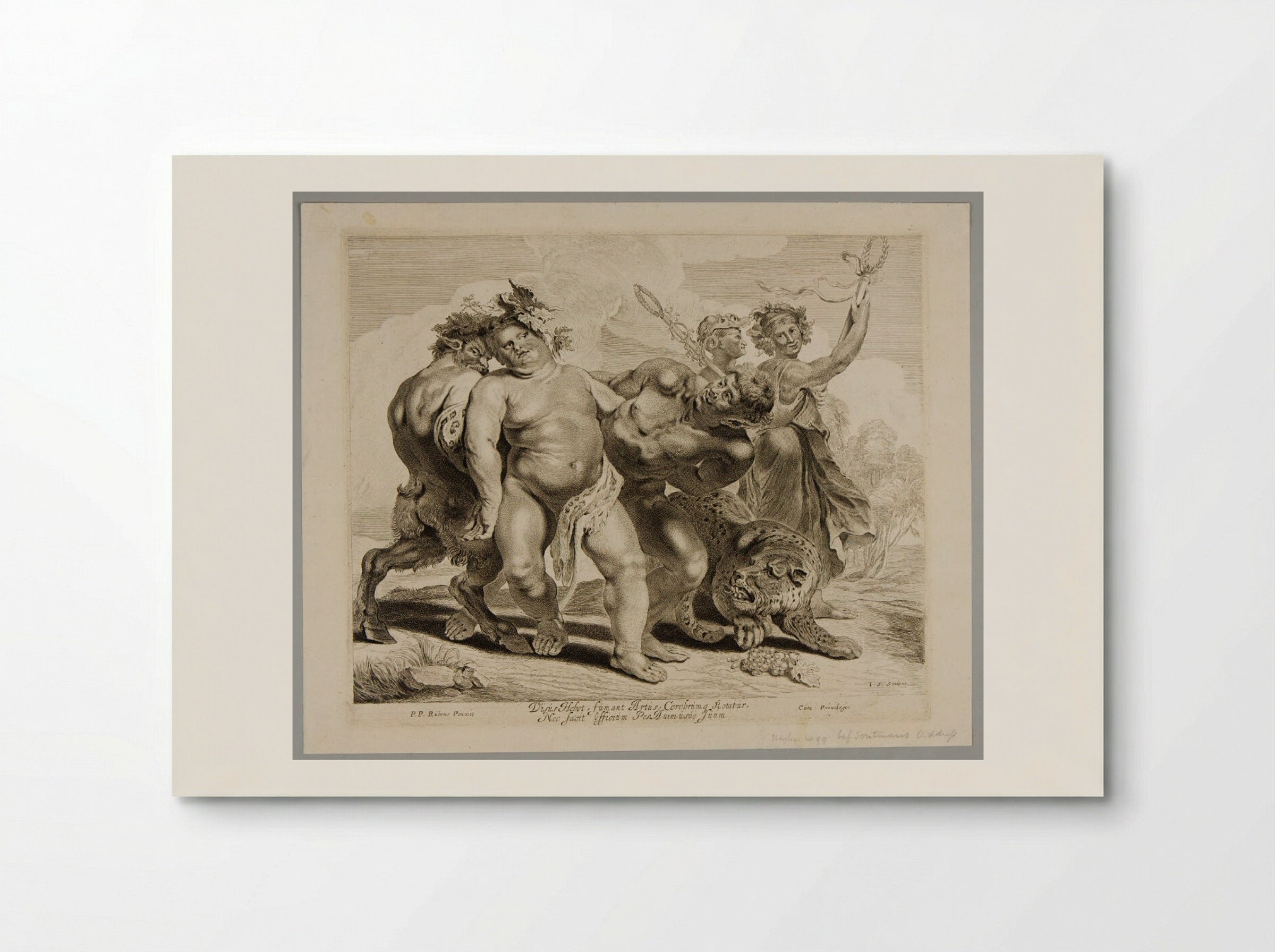 Bacchus Led by a Satyr and a Faun - Jonas Suyderhoef - Poster