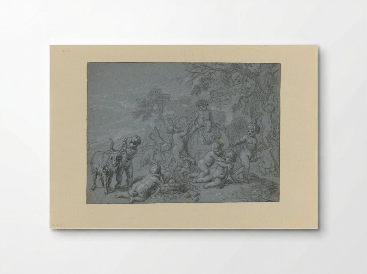 Bacchus and Putti - Cornelis Holsteyn - Poster