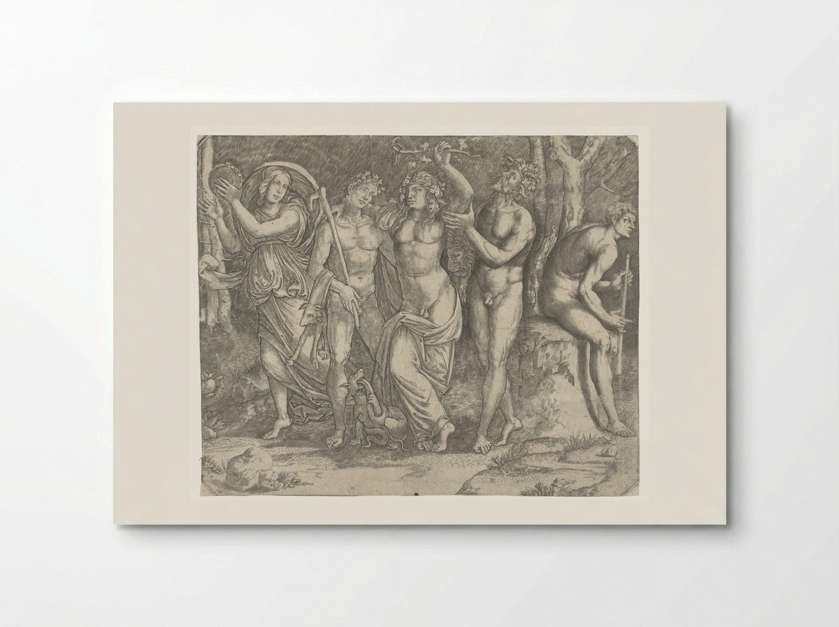 Bacchus with Bacchanals and a Maenad with a Tambourine - Giacomo Francia - Poster