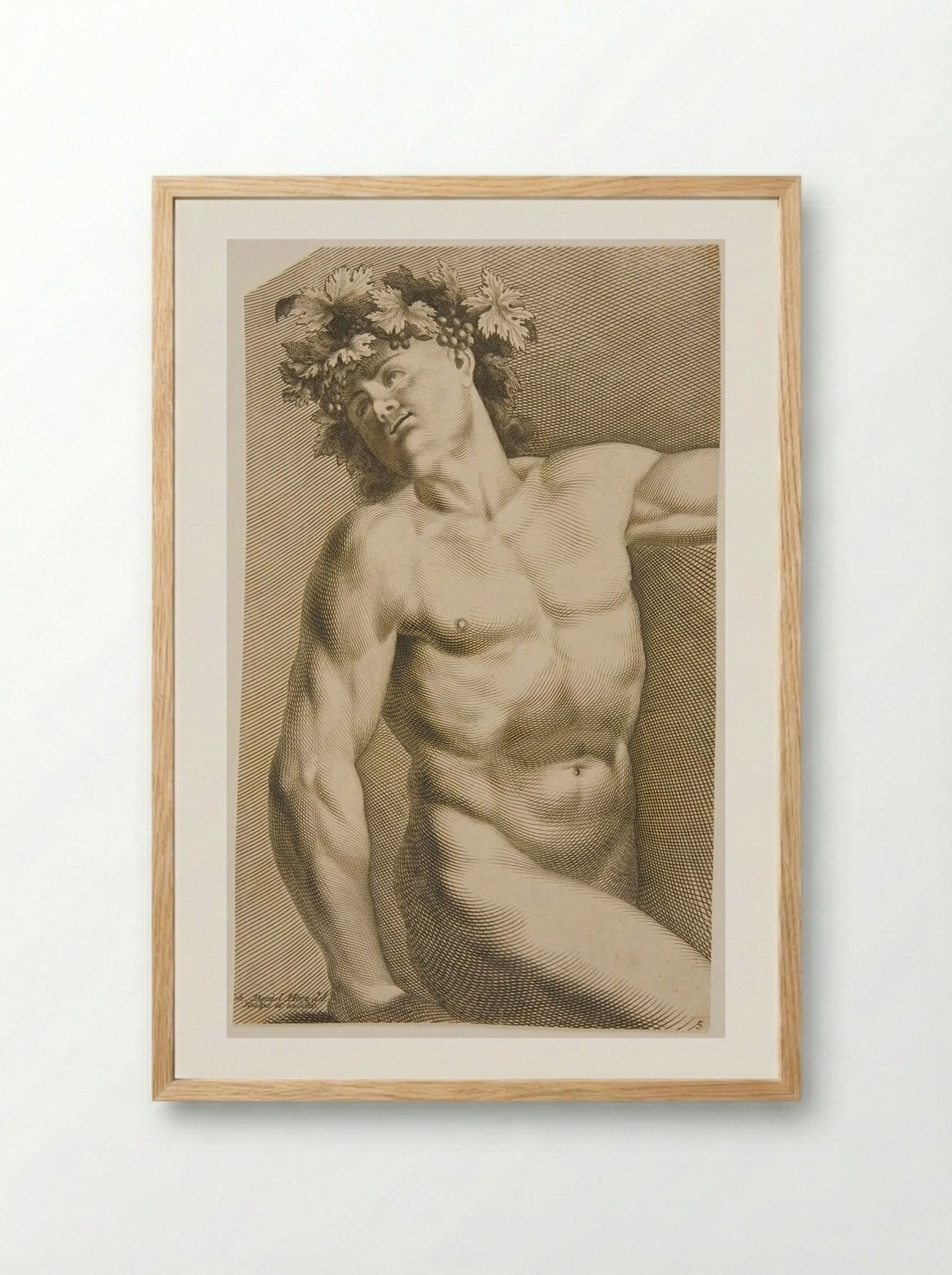 Bacchus - Johann Daniel Herz - Framed Print Wood