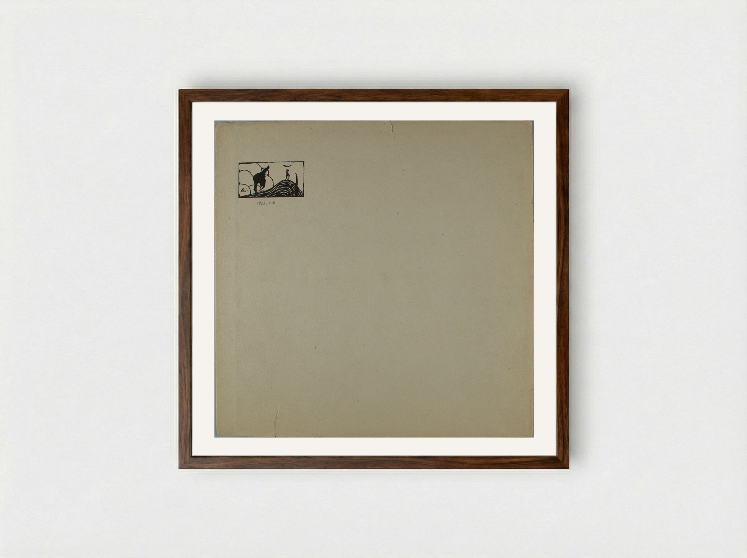 Back cover of the portfolio Xylographies - Wassily Kandinsky - Framed Print Dark Wood