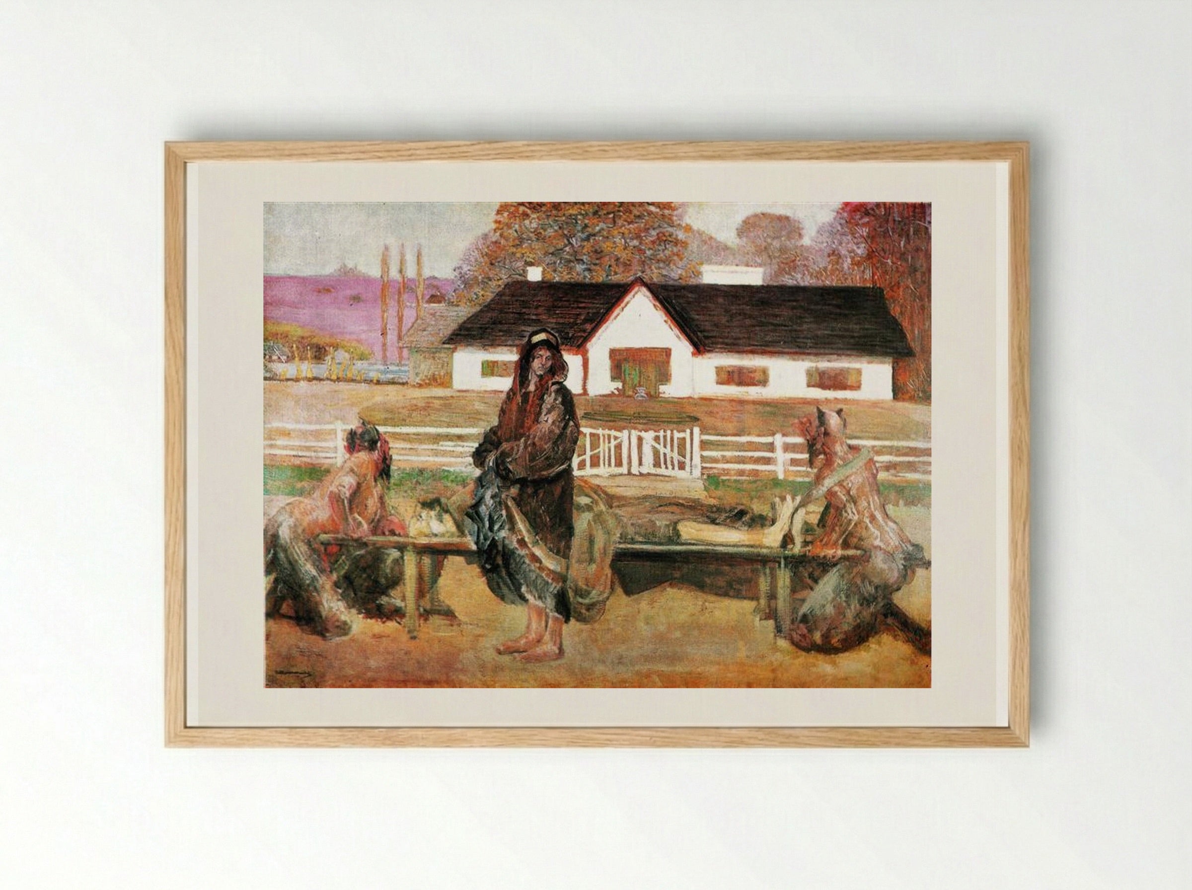 Back in the Homeland (Back from Siberia) - Jacek Malczewski - Framed Print Wood