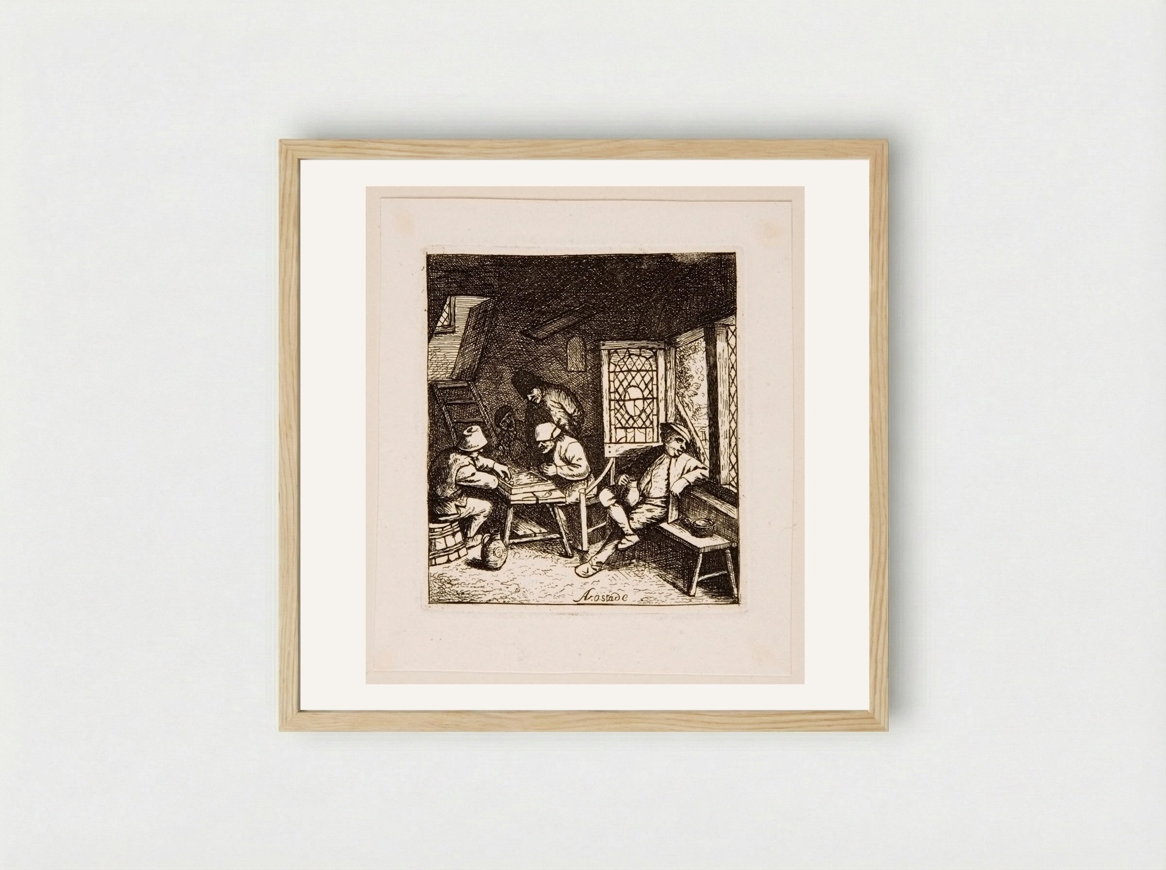 Backgammon Players - David Deuchar - Framed Print Wood