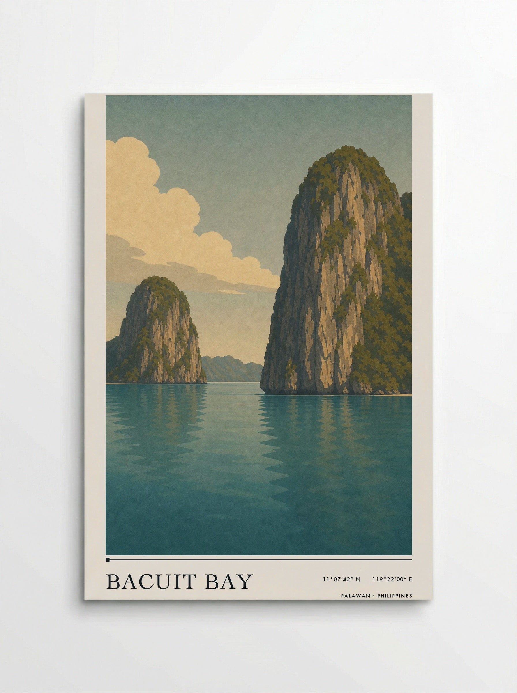 Bacuit Bay Travel Poster Artwork - Poster