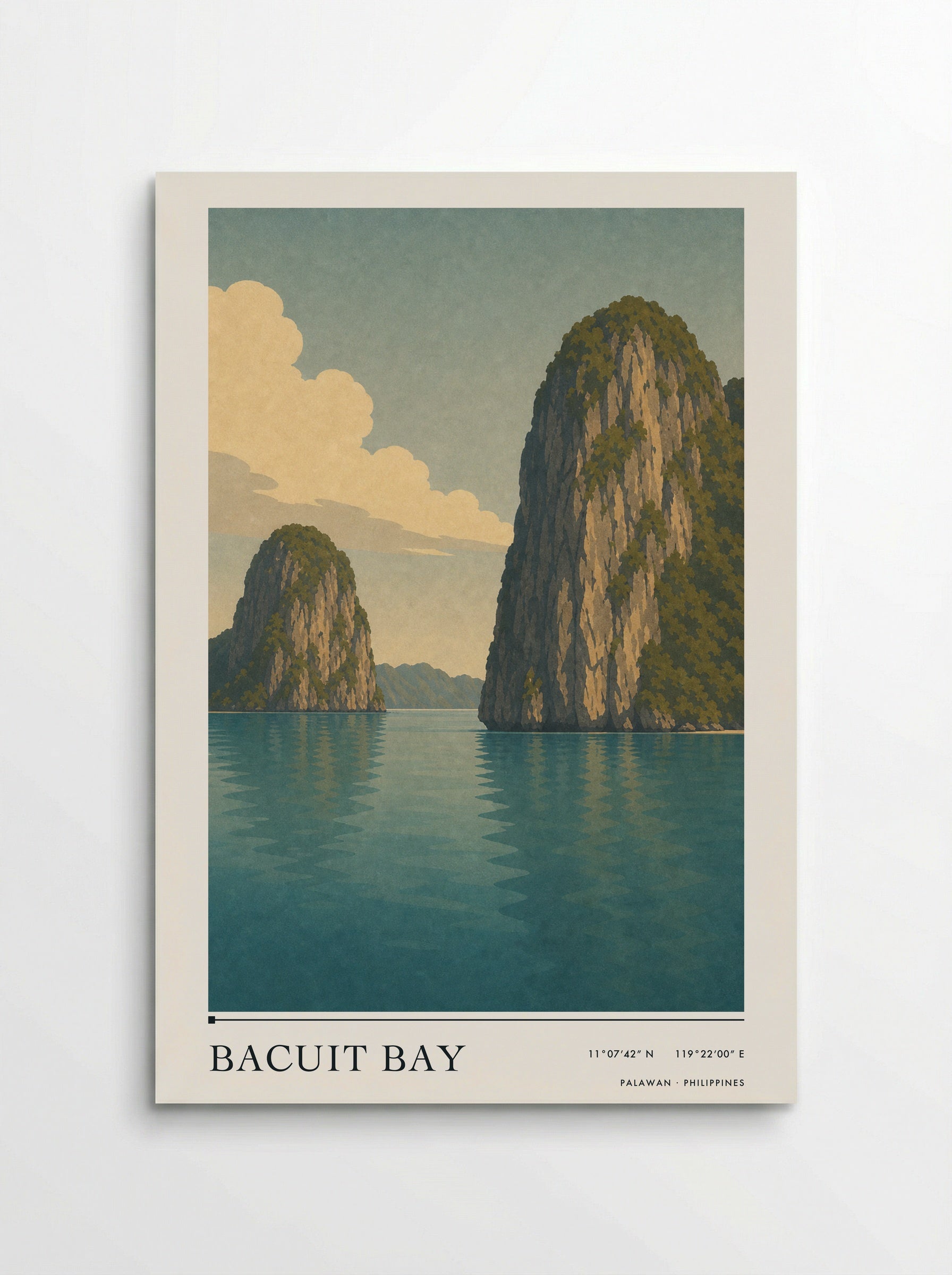 Bacuit Bay Travel Poster Artwork - Poster