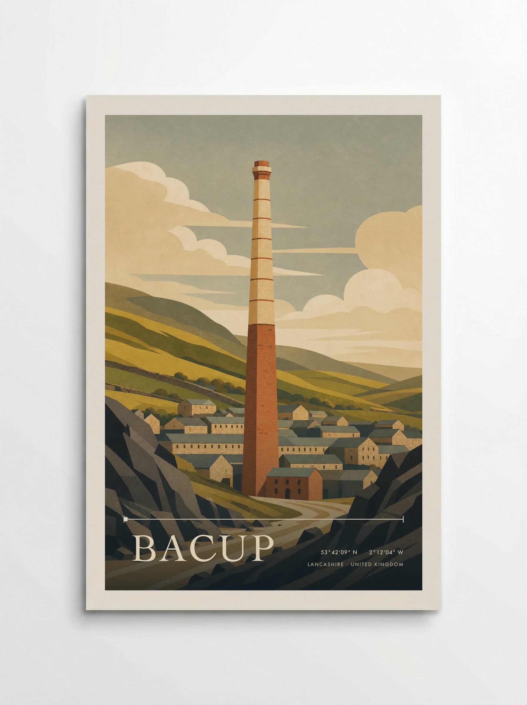 Bacup Lancashire United Kingdom Travel Poster - Poster