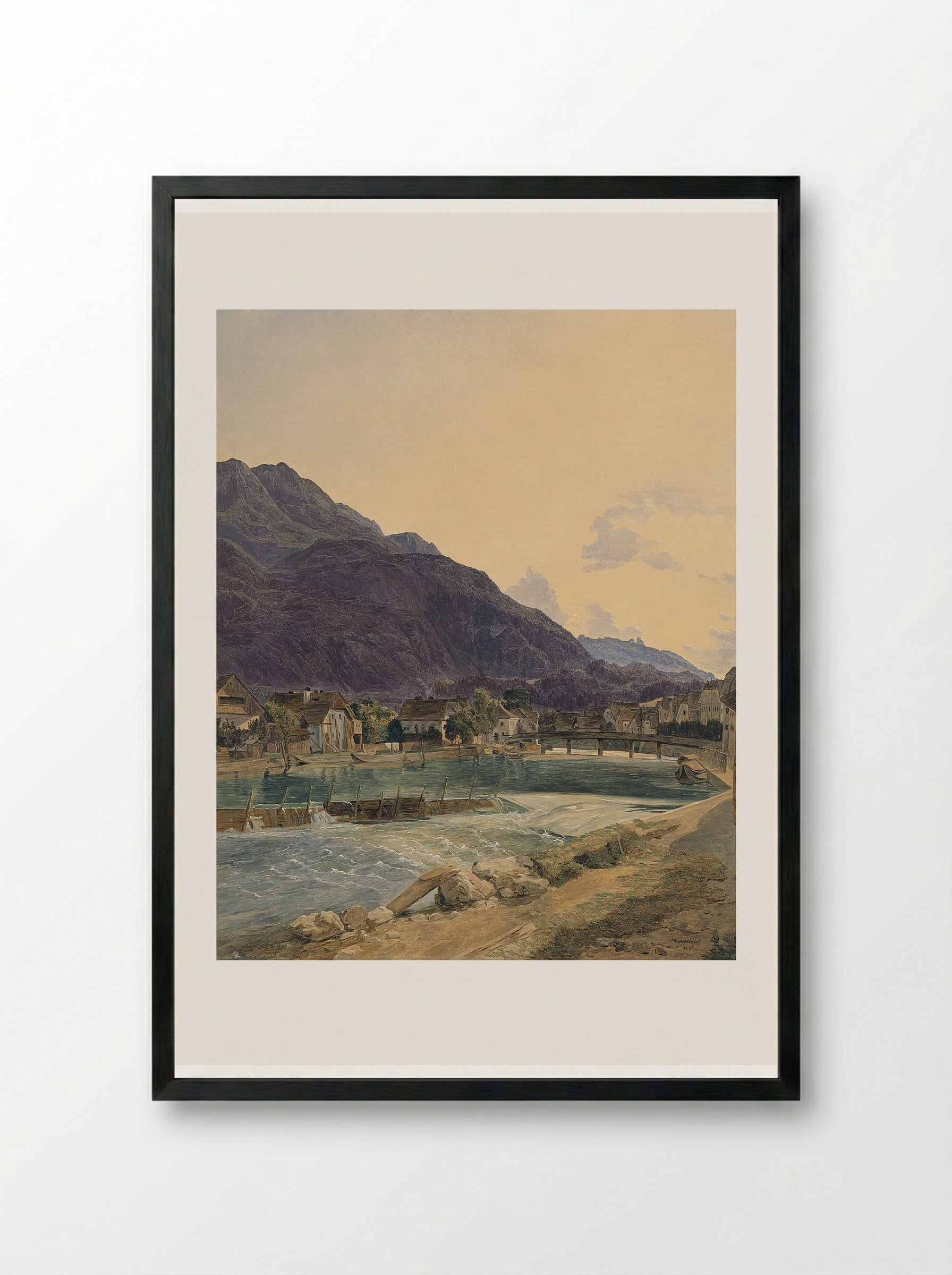 Bad Ischl - Ferdinand Georg Waldmüller - Framed Print Black