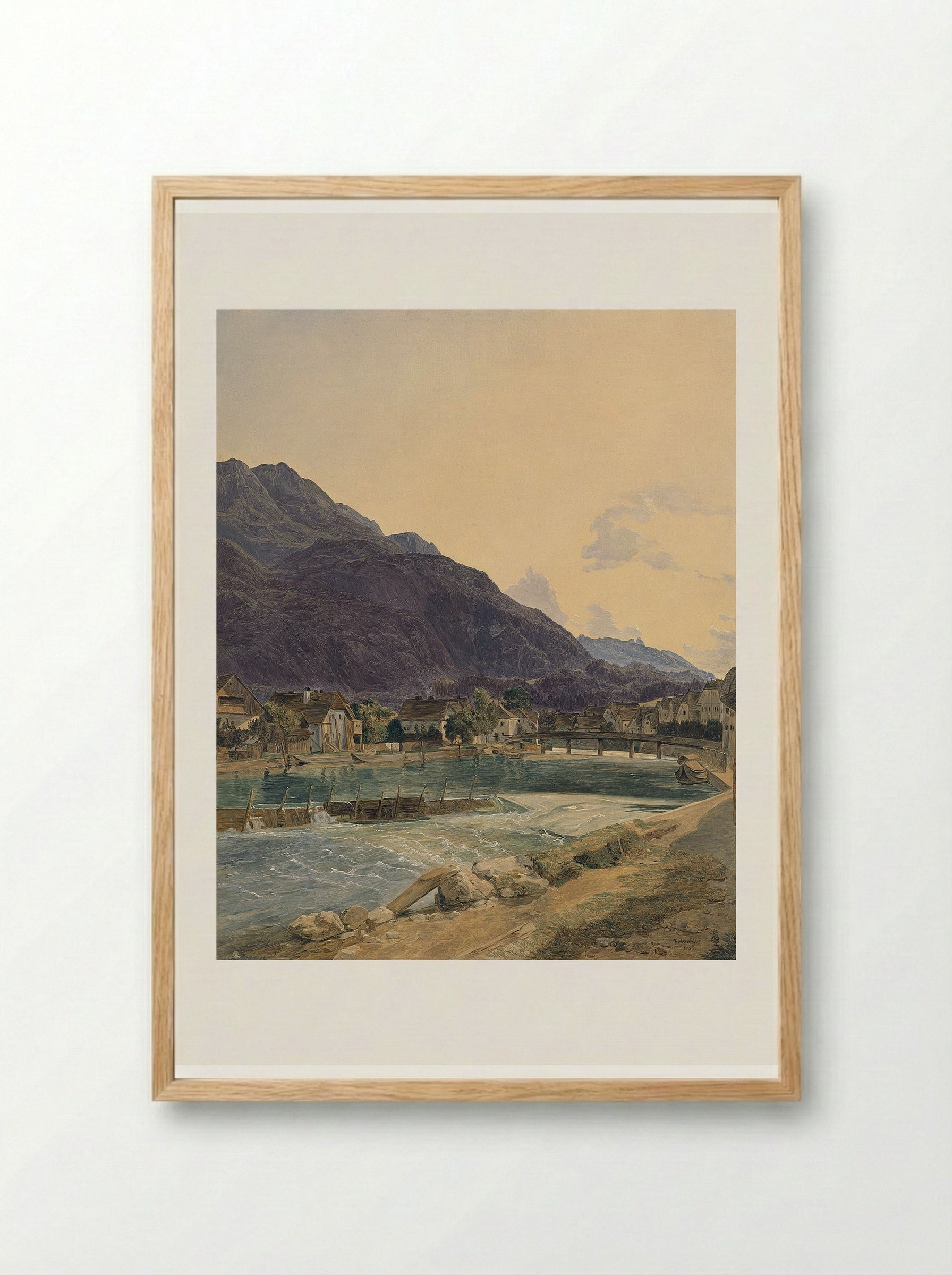 Bad Ischl - Ferdinand Georg Waldmüller - Framed Print Wood