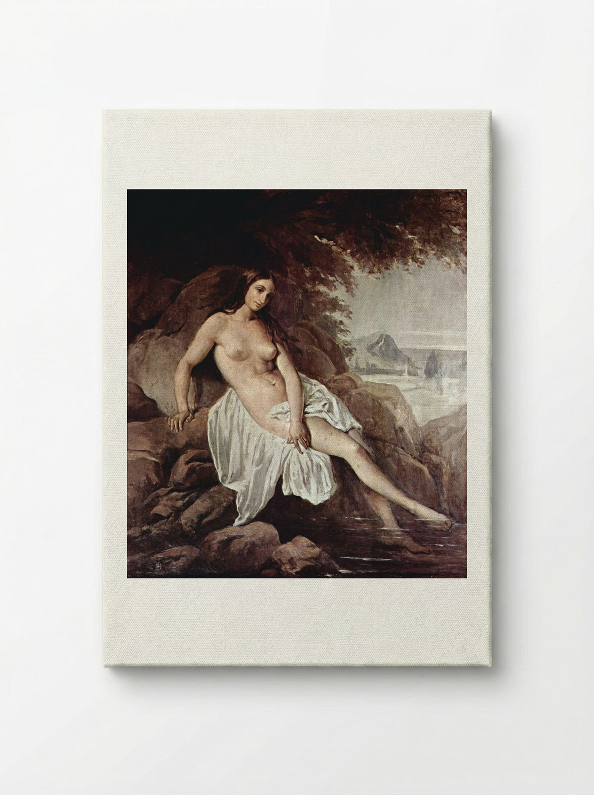 Badende (The Bather) - Francesco Hayez - Canvas