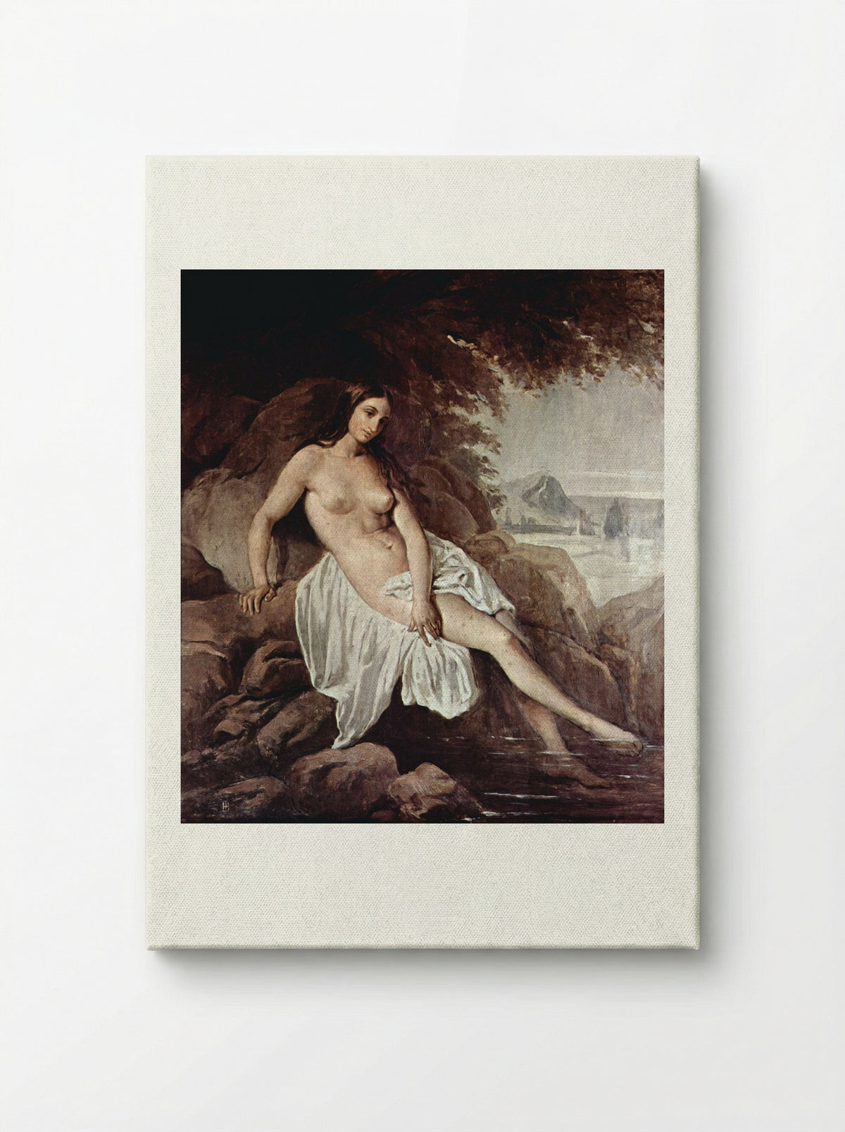 Badende (The Bather) - Francesco Hayez - Canvas