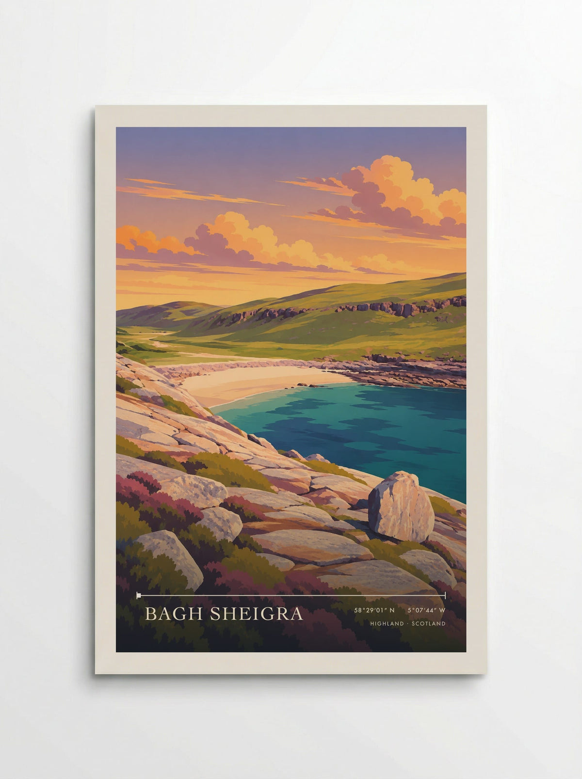 Bagh Sheigra, Highland | Travel Poster - Poster