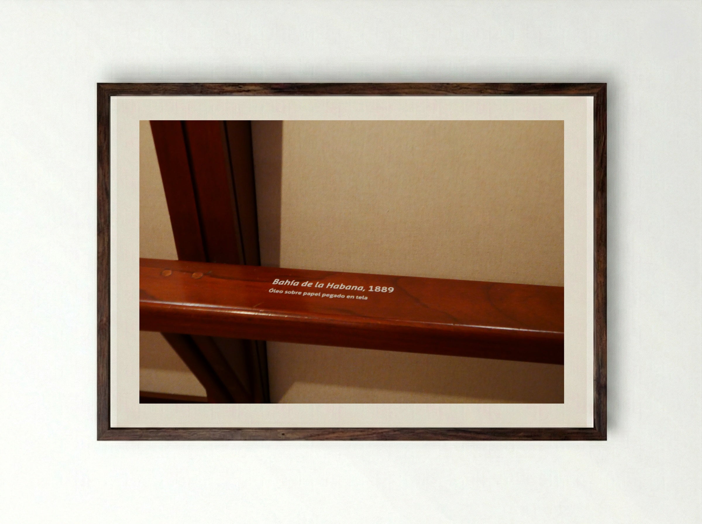 Bahía de la Habana - José María Velasco - Framed Print Dark Wood