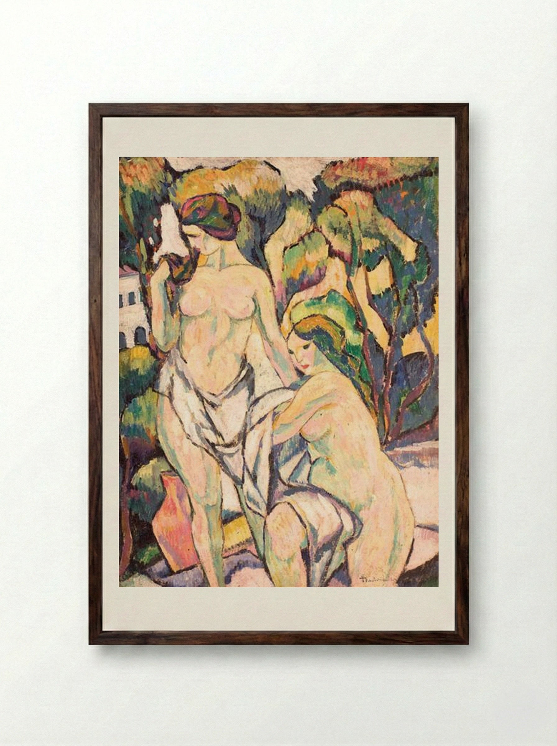Baigneuses - Ion Theodorescu-Sion - Framed Print Dark Wood